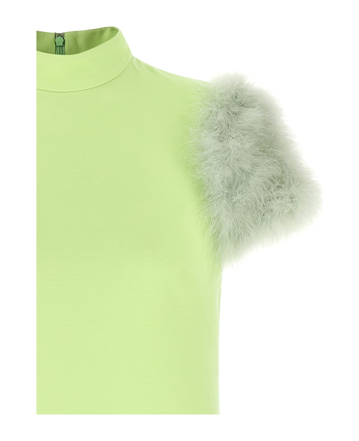 Valentino Garavani 'valentino Garavani' Feather Dress - Green