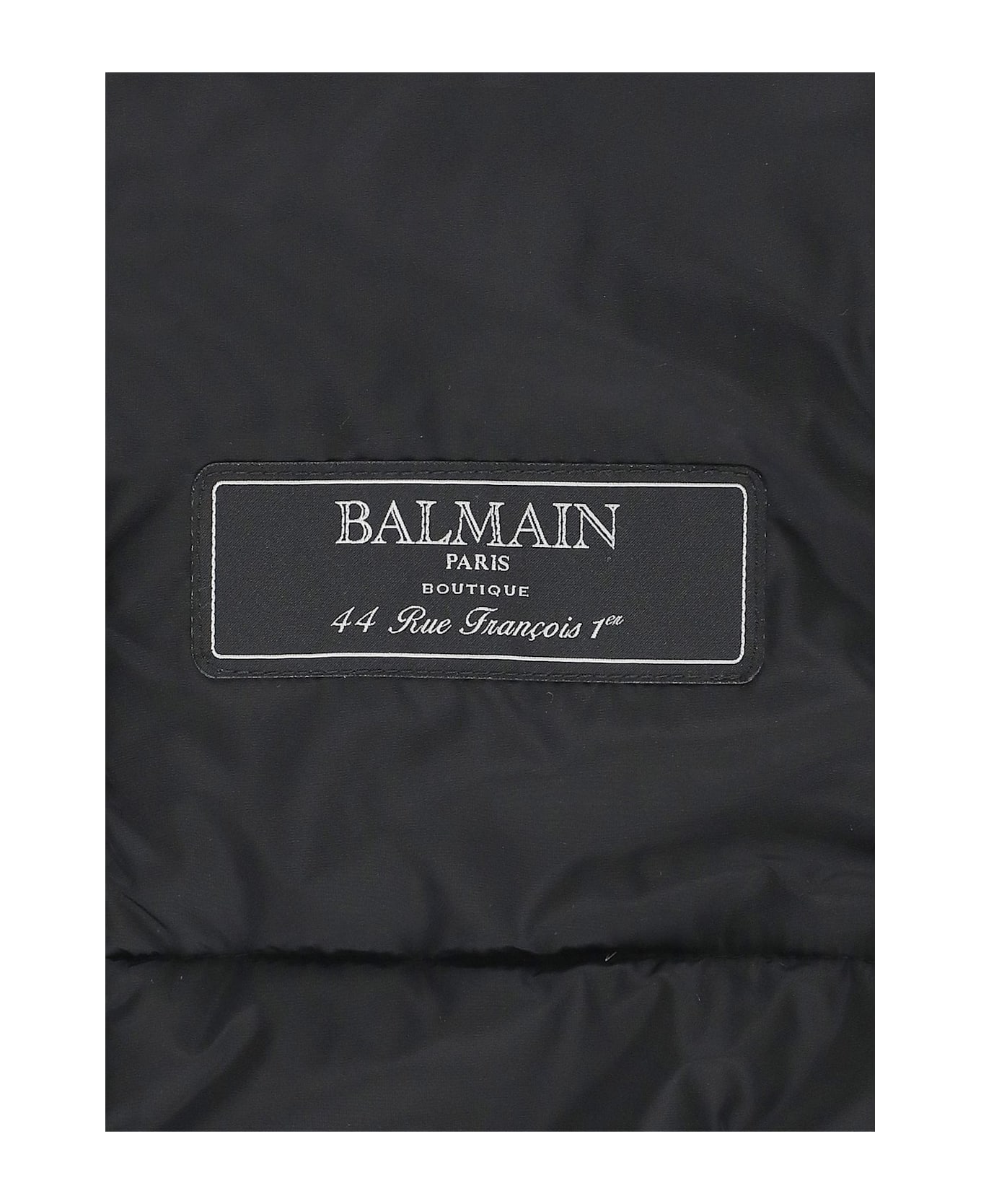 Balmain Hooded Quilted Puffer Jacket - Black