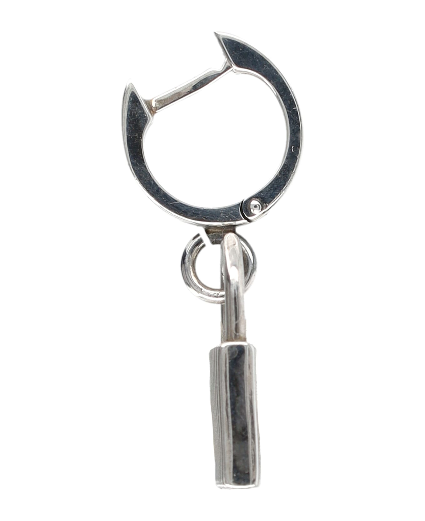 Emanuele Bicocchi Sterling Silver Single Earring With Padlock Pendant - SILVER