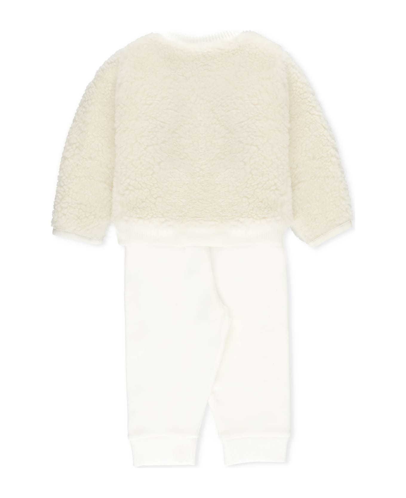 Moncler Two Pieces Jumpsuit With Logo - White