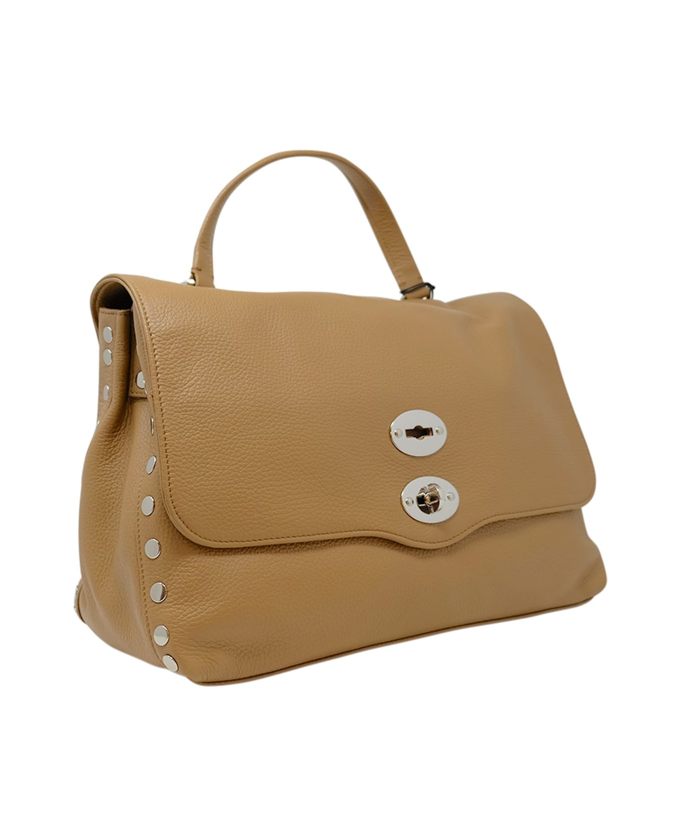 Zanellato 068010-0050000-z0260 Postina Daily Giorno M Cappuccino Leather Handbag - BEIGE