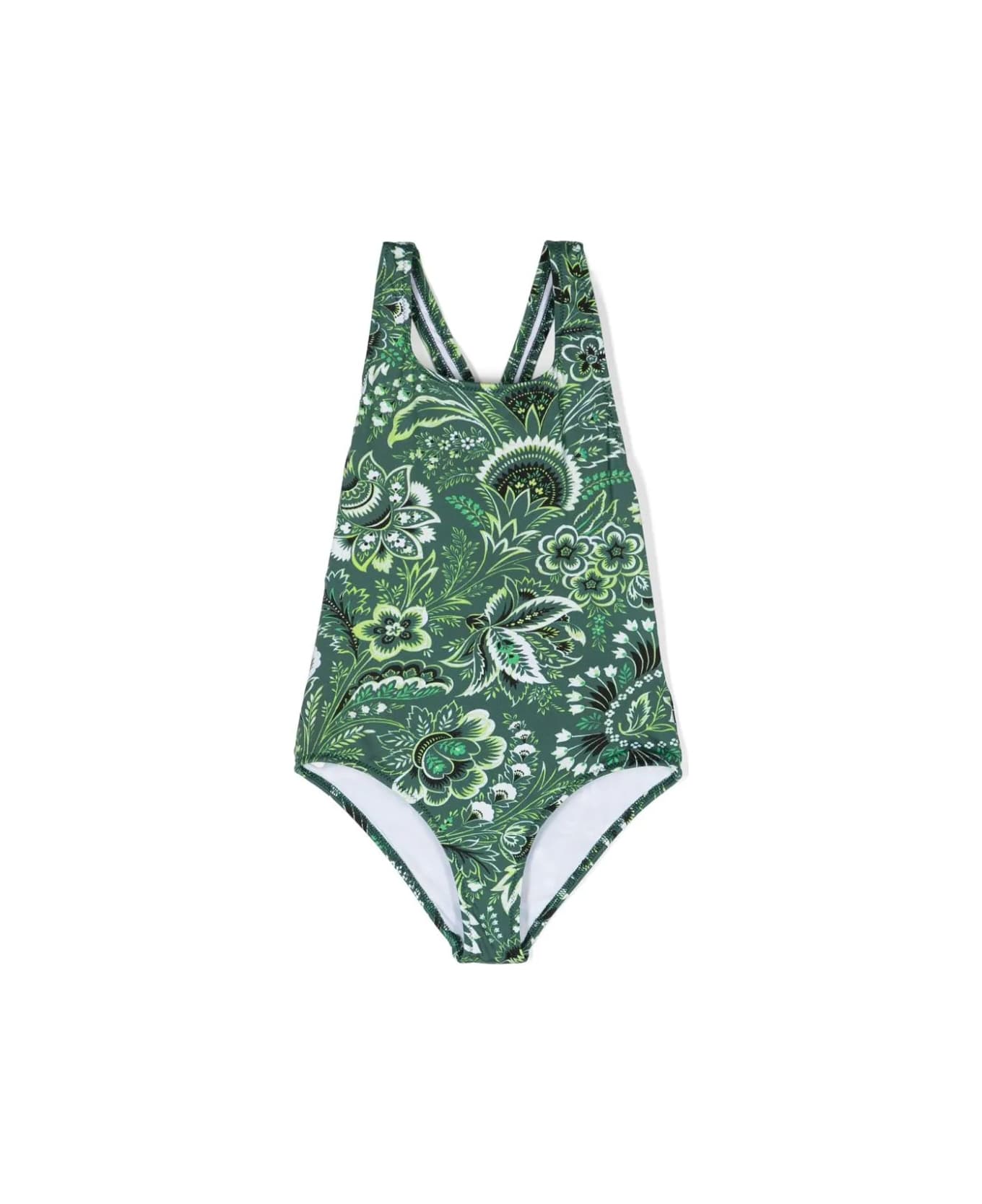 Etro Green Swimwear With Paisley Motif - Green 水着