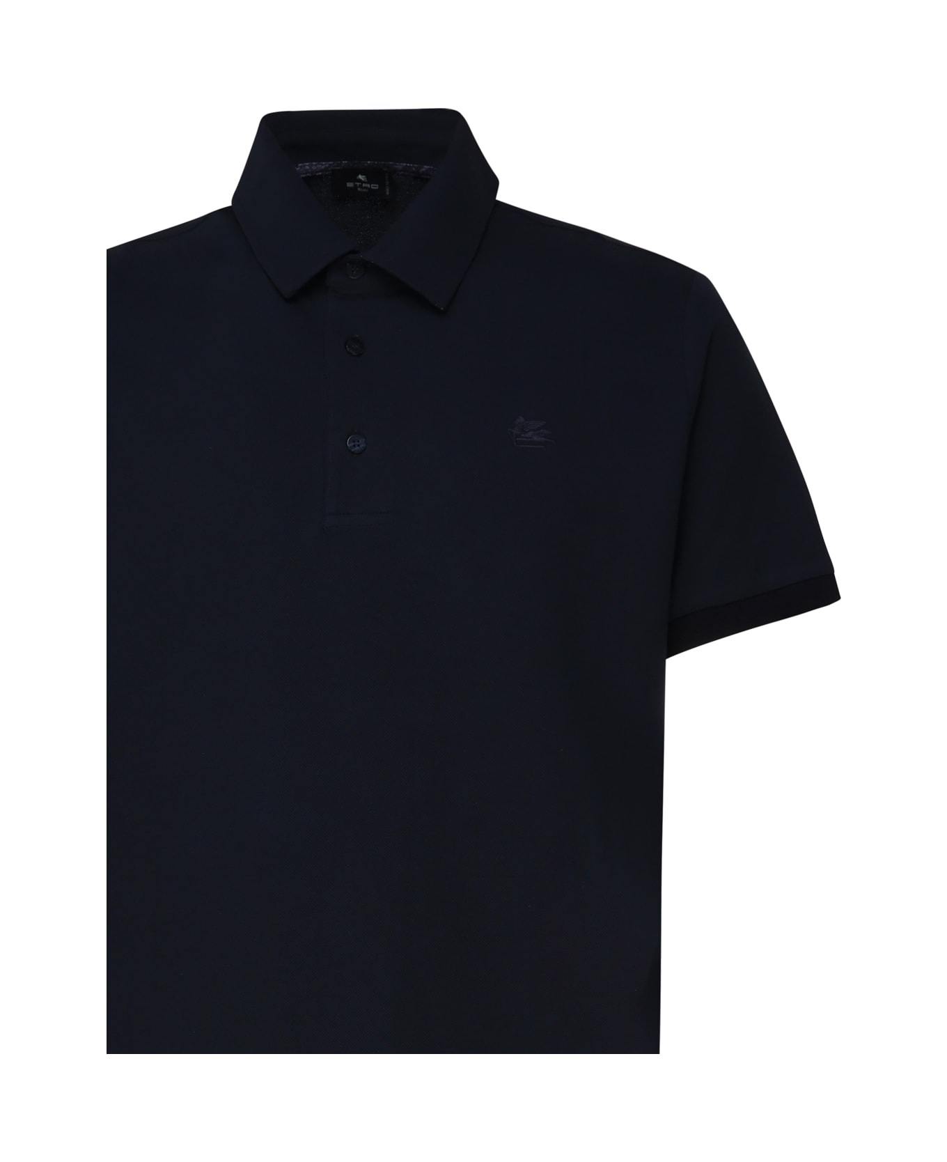 Etro Polo Shirt With Embroidered Pegasus - Blue