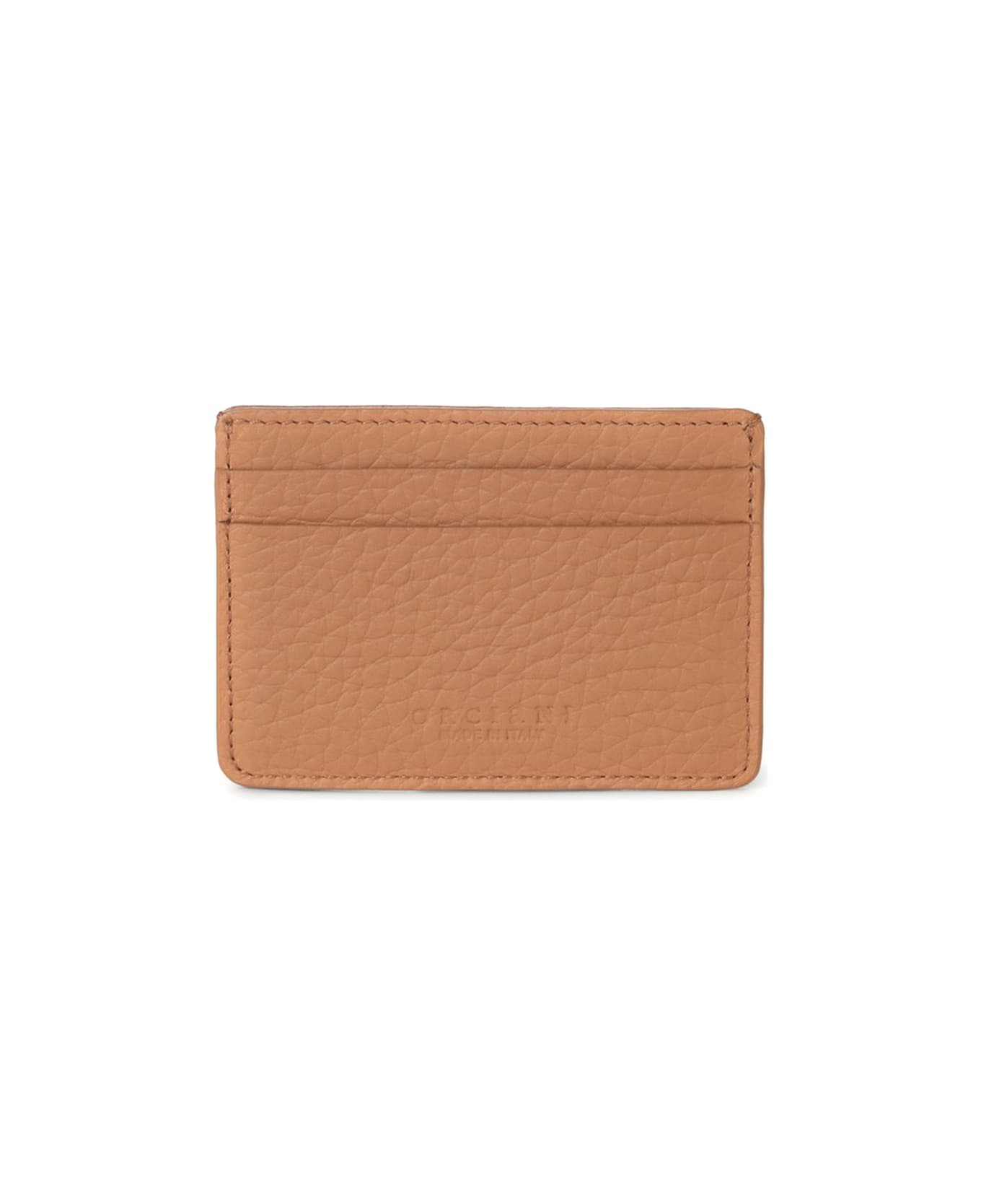 Orciani Brown Soft Leather Card Holder - Camel