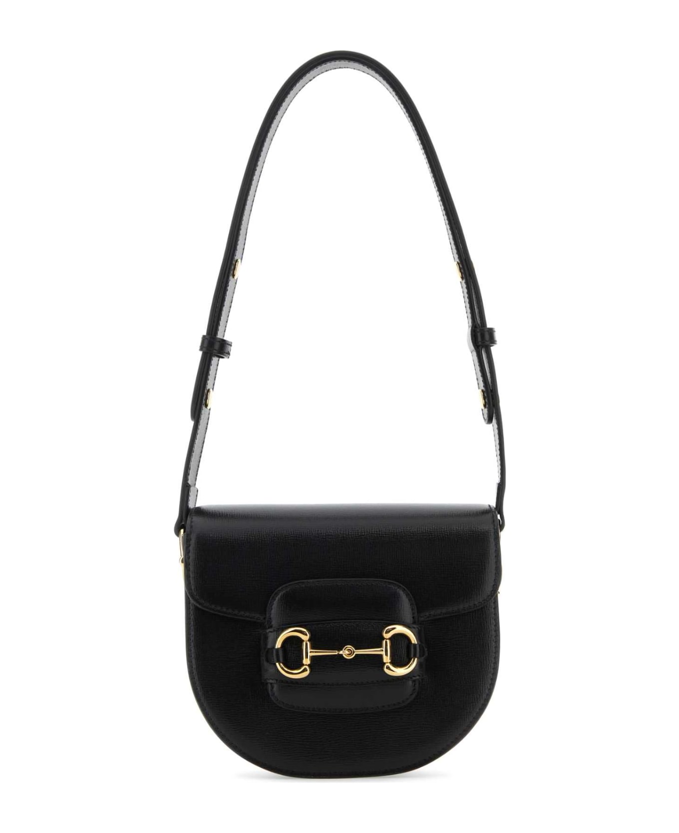 Gucci Black Leather Mini Gucci Horsebit 1955 Shoulder Bag - 1000