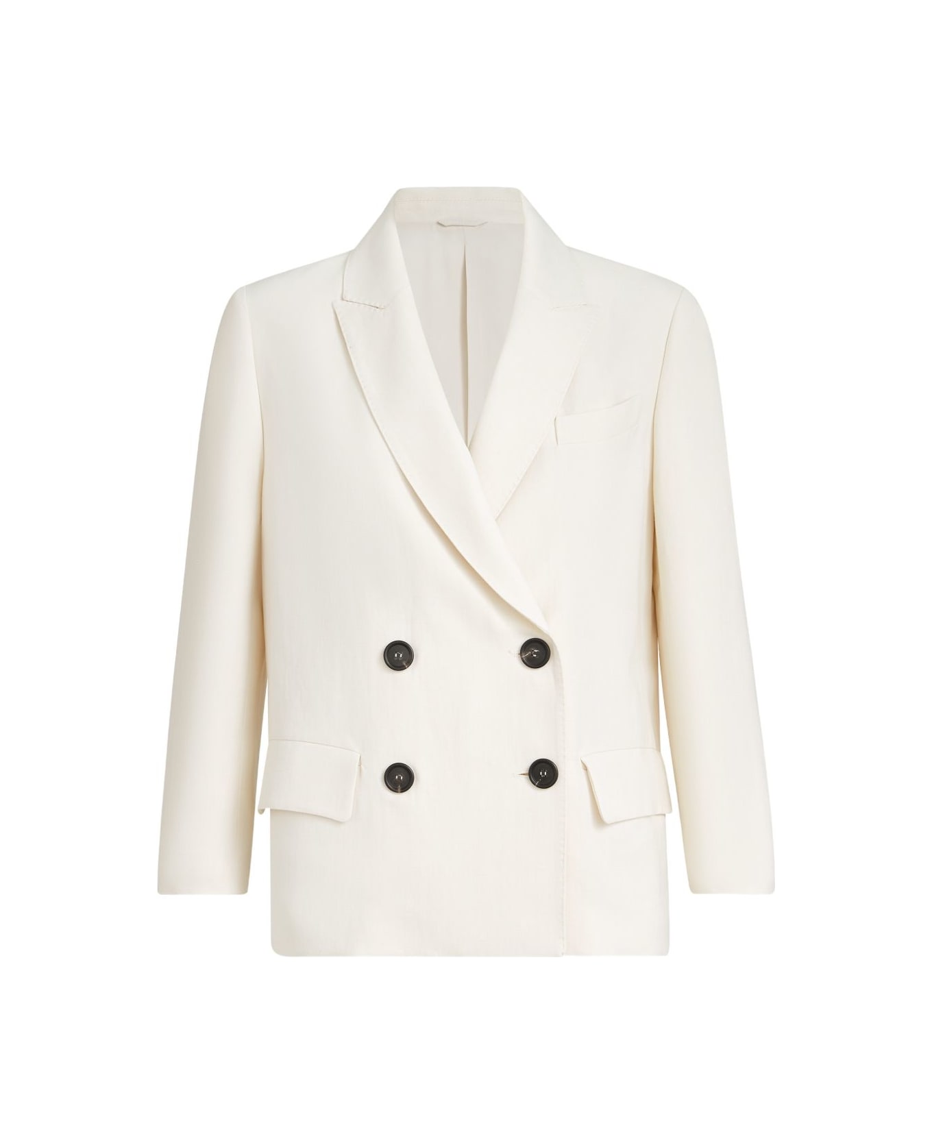 Brunello Cucinelli Double-breasted Jacket - Cream