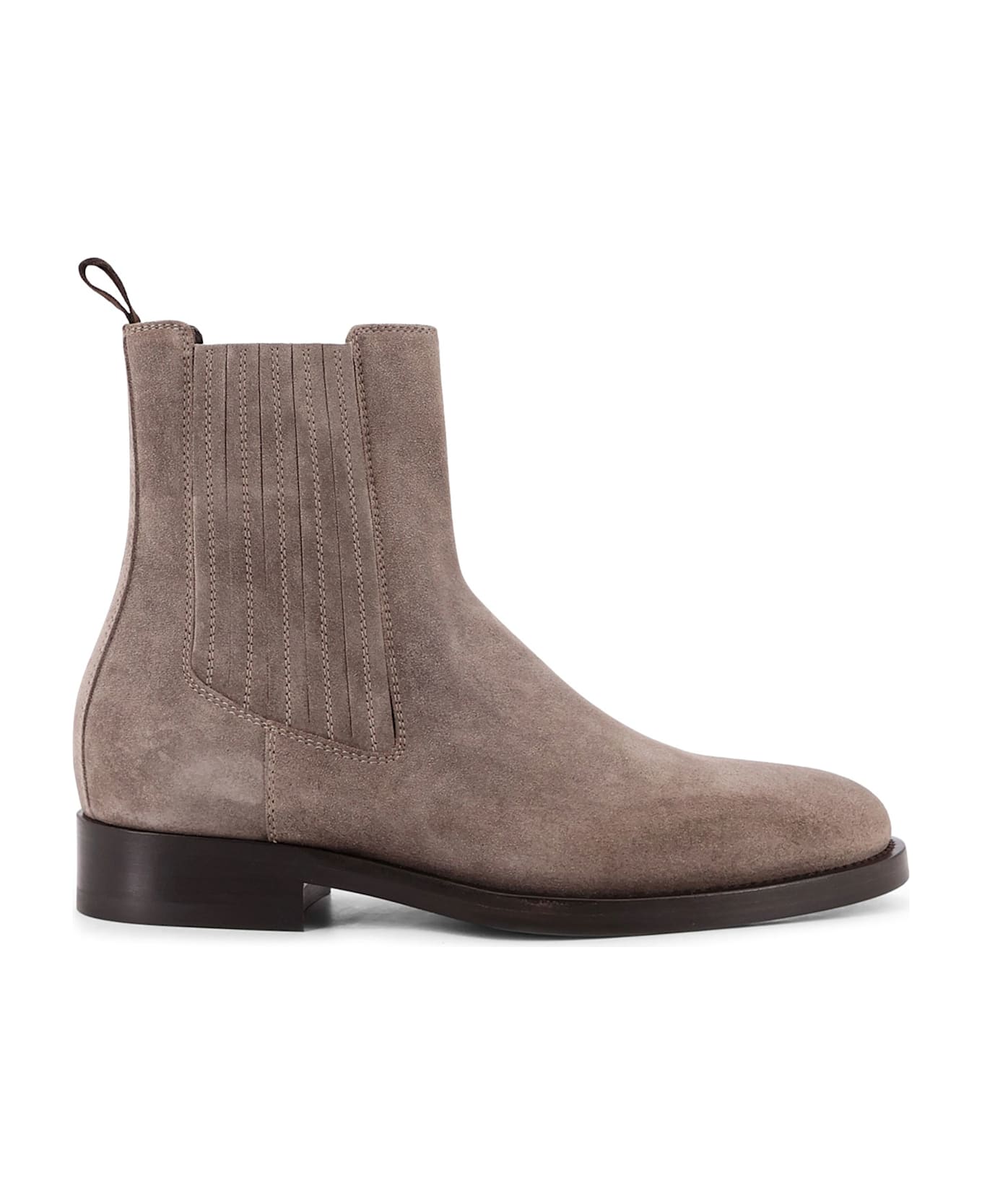 Brunello Cucinelli Chelsea Boot Suede Ankle Boots - Brown
