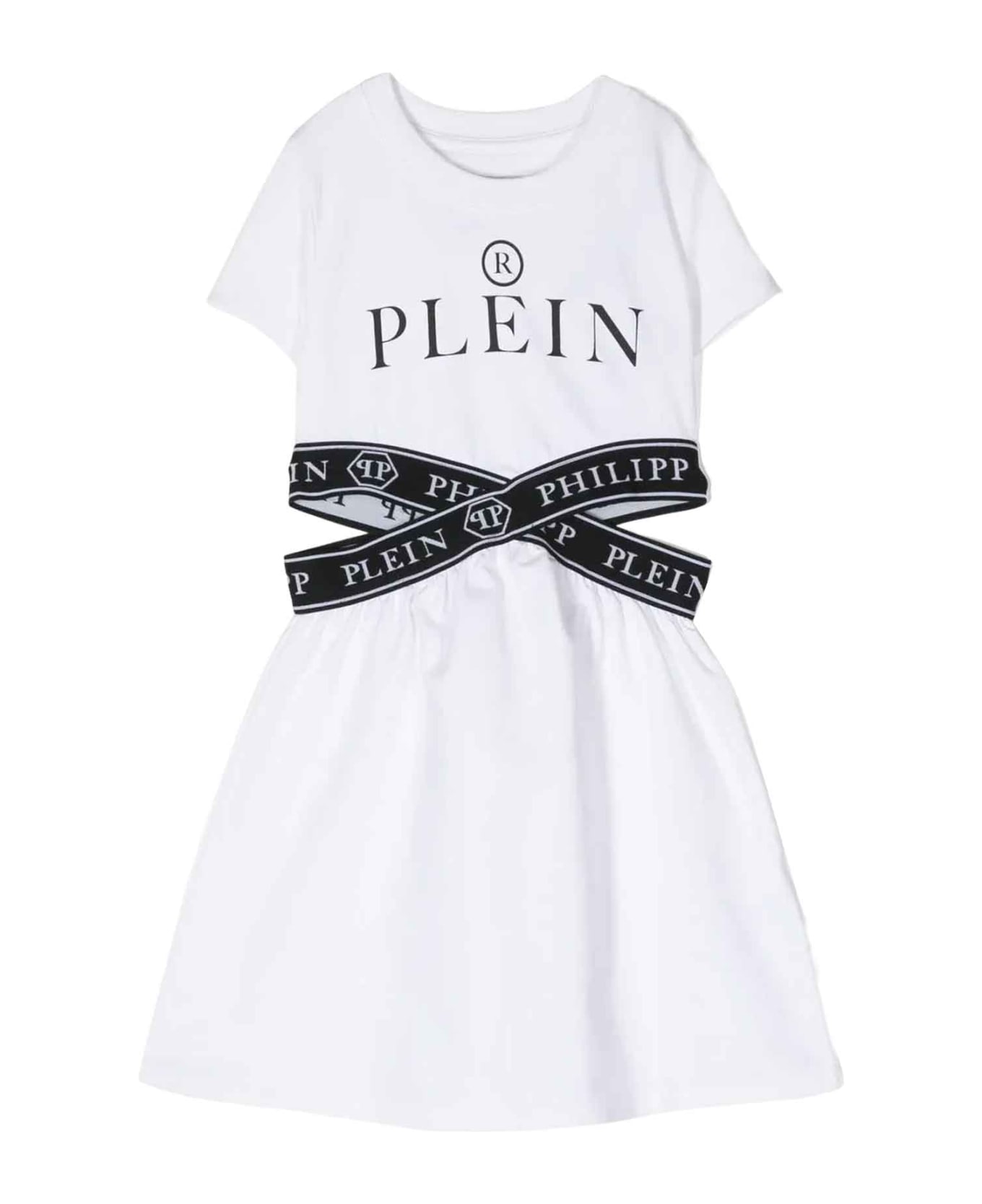 Philipp Plein Junior White Dress Girl - Bianco
