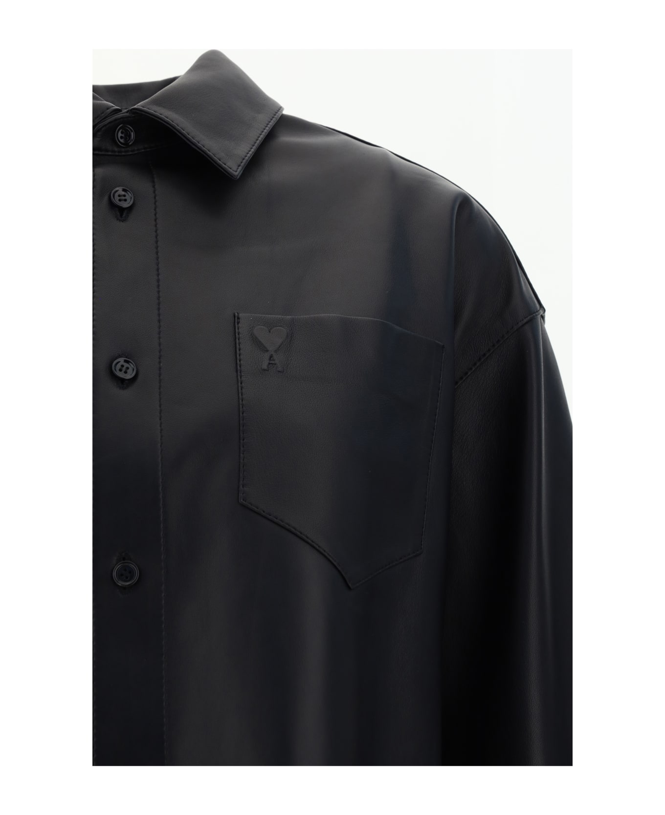 Ami Alexandre Mattiussi Leather Shirt - Black