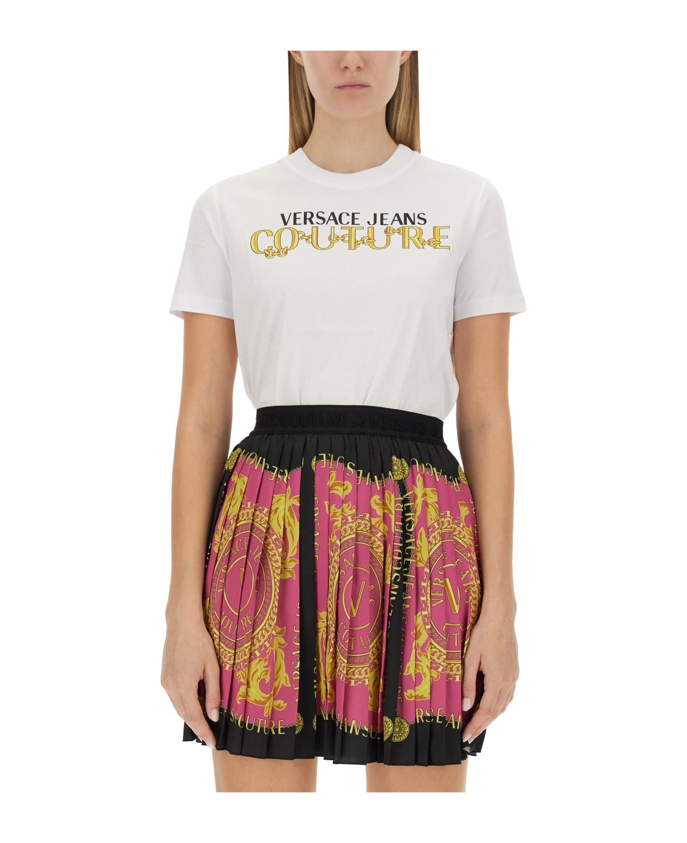 Versace Jeans Couture Printed T-shirt - BIANCO
