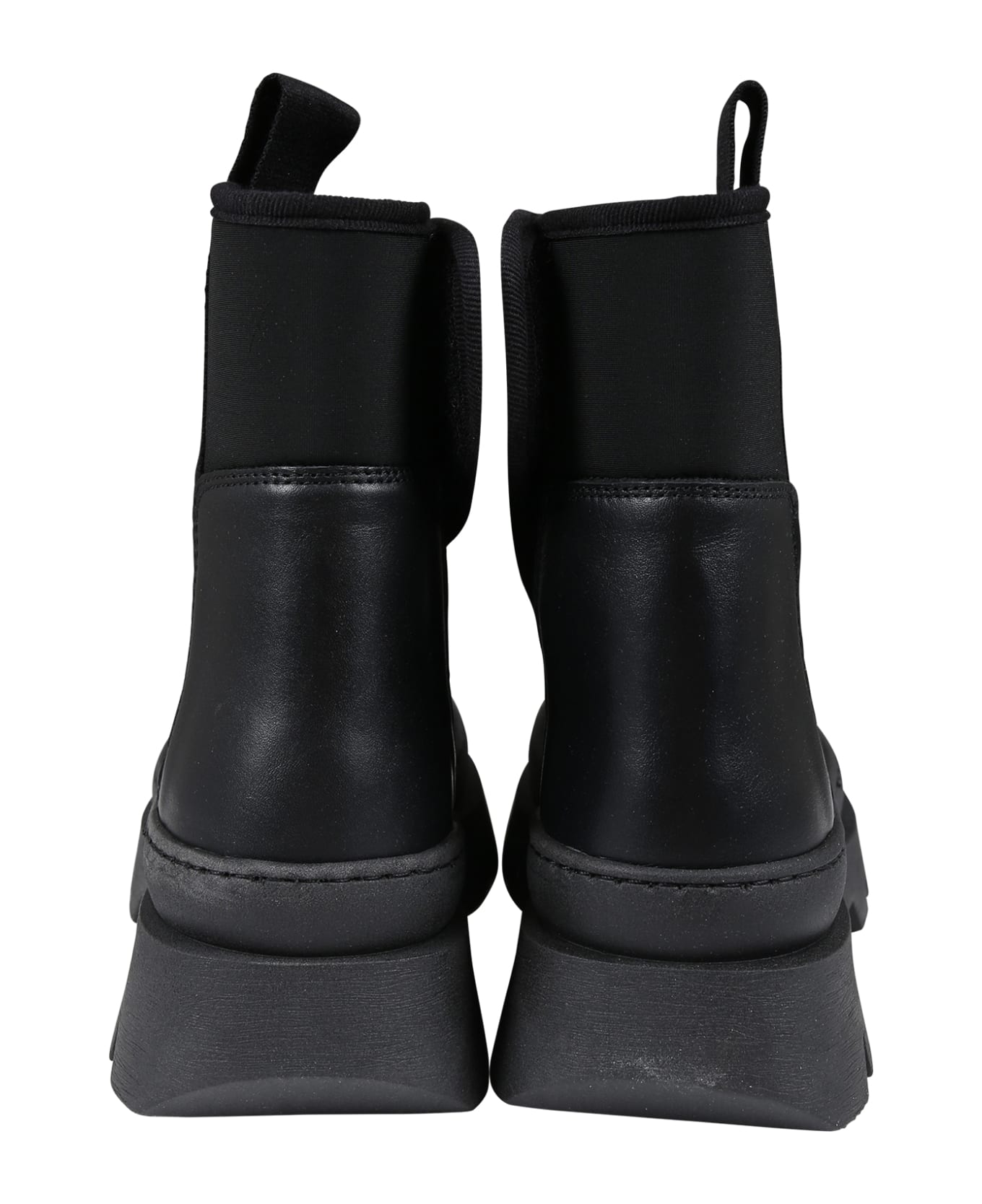 DKNY Black Ankle Boots For Girl With Logo - Black シューズ