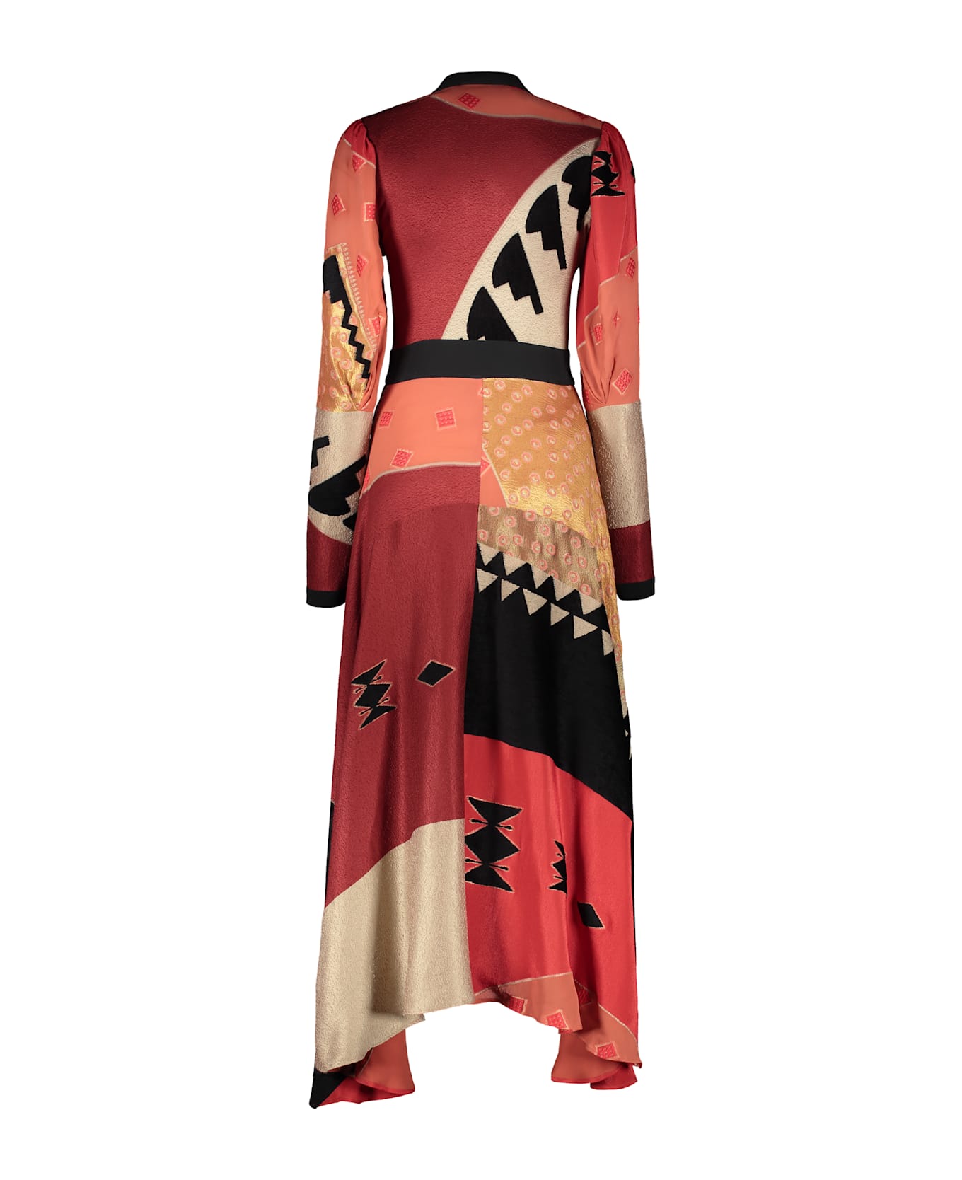 Etro Asymmetric Silk Blend Dress - Multicolor