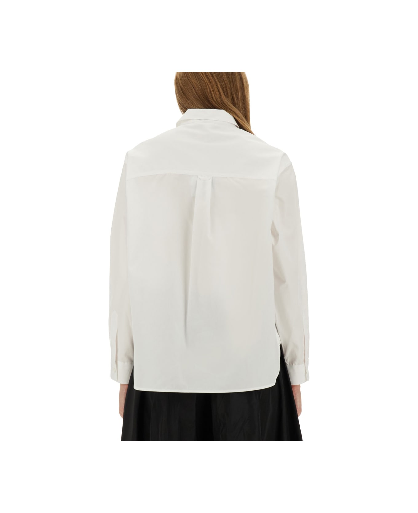 Aspesi Cotton Poplin Boxy Shirt - WHITE