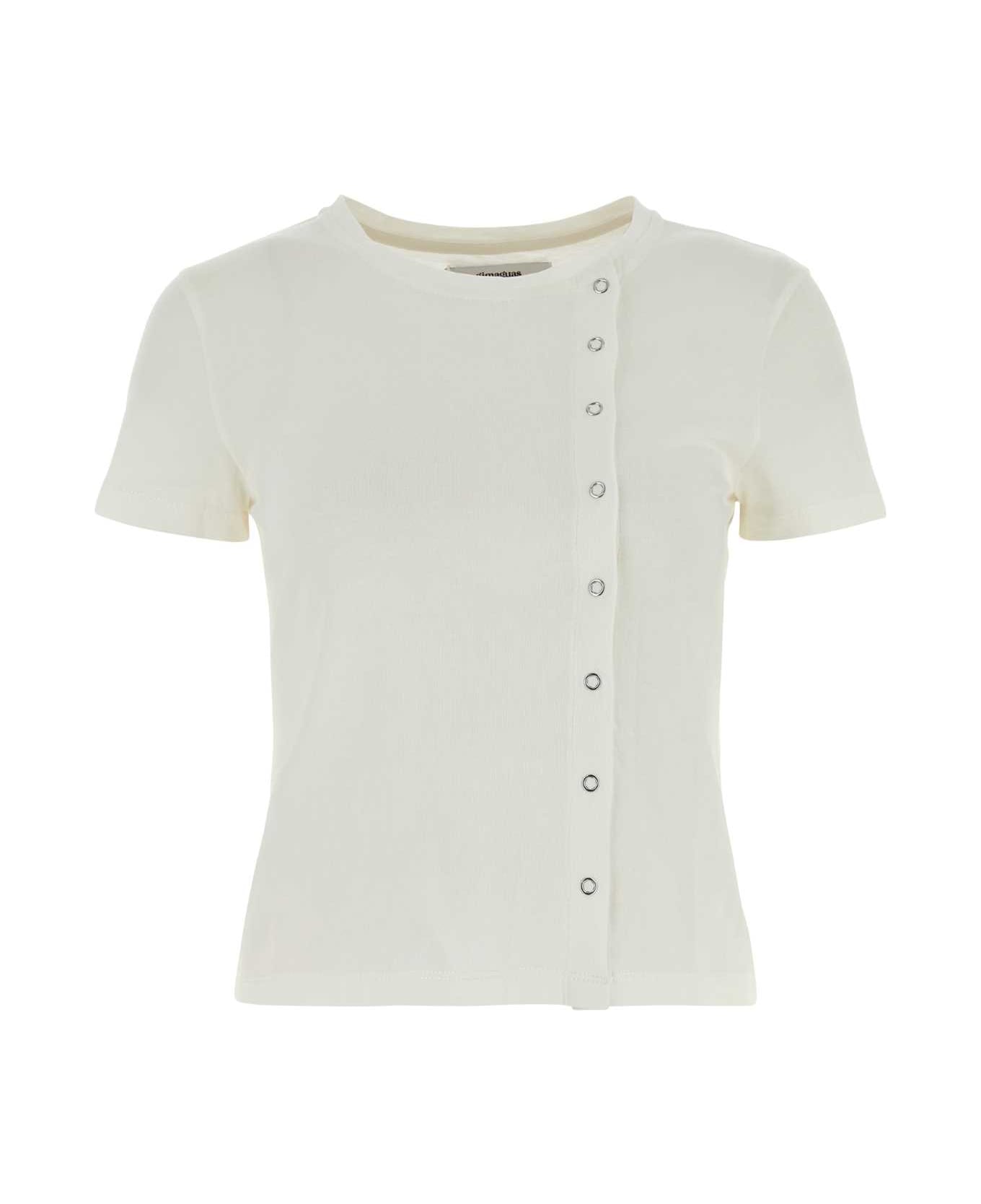 Gimaguas White Cotton Gisele T-shirt - WHITE