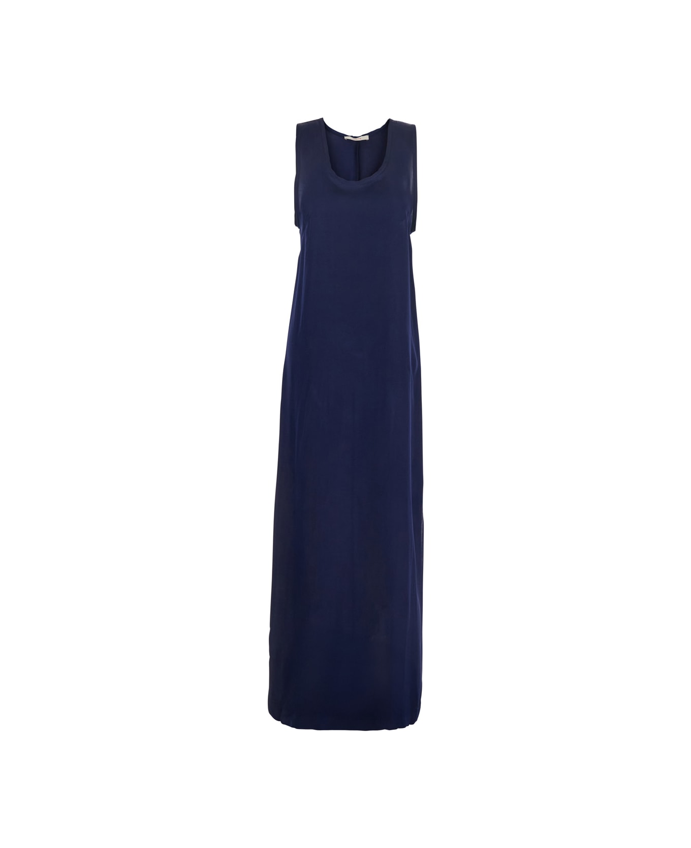 Jucca Blue Long Dress With U-neck And Back Closure In Viscose Blend Woman - Blu