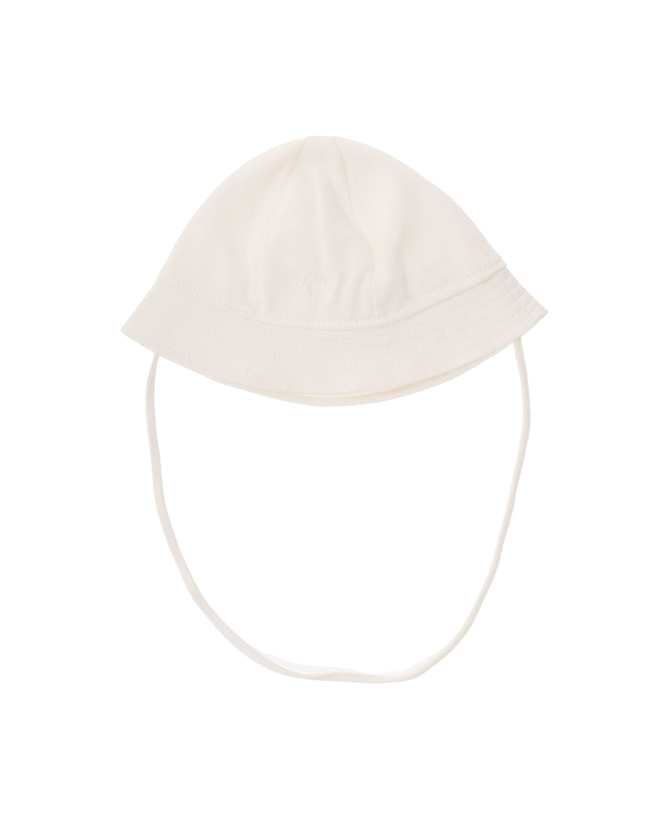 Il Gufo White Polar Hat In Cotton Baby - White