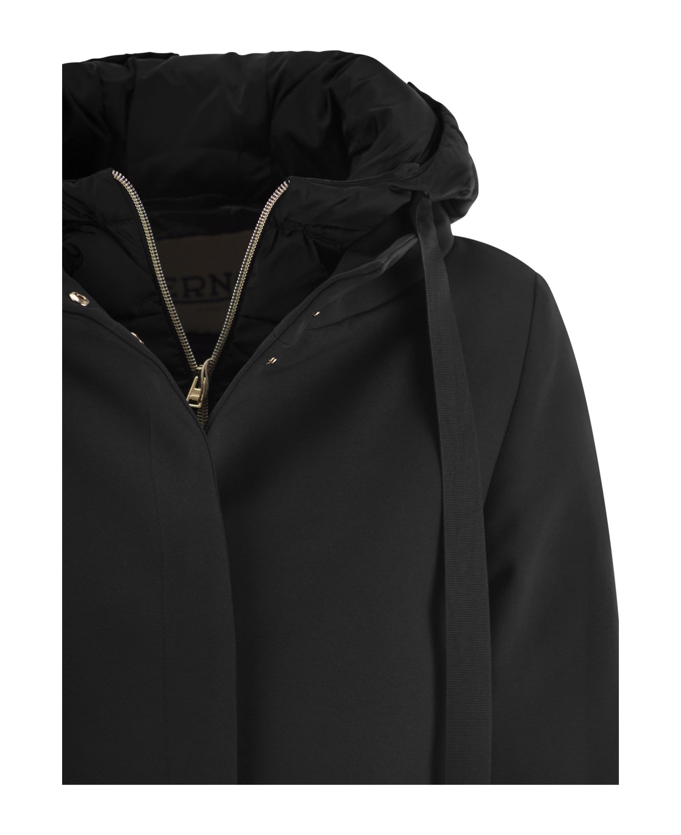 Herno A-shape Down Jacket With Hood - Black
