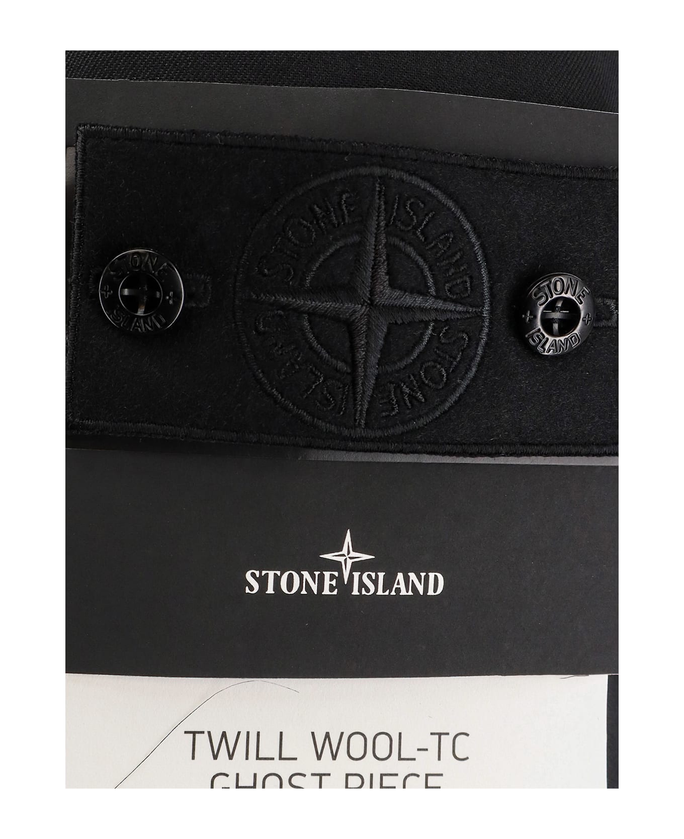Stone Island Twill Wool-tc Ghost Piece Jacket - BLACK