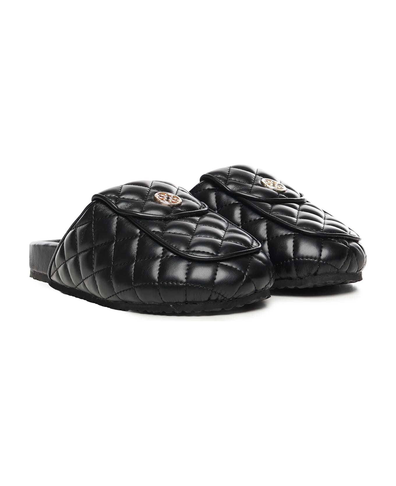 V73 Keira Slipper With Logo - Black