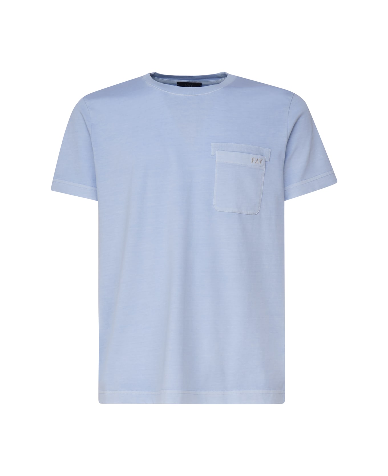 Fay T-shirt With Pocket - Light blue シャツ