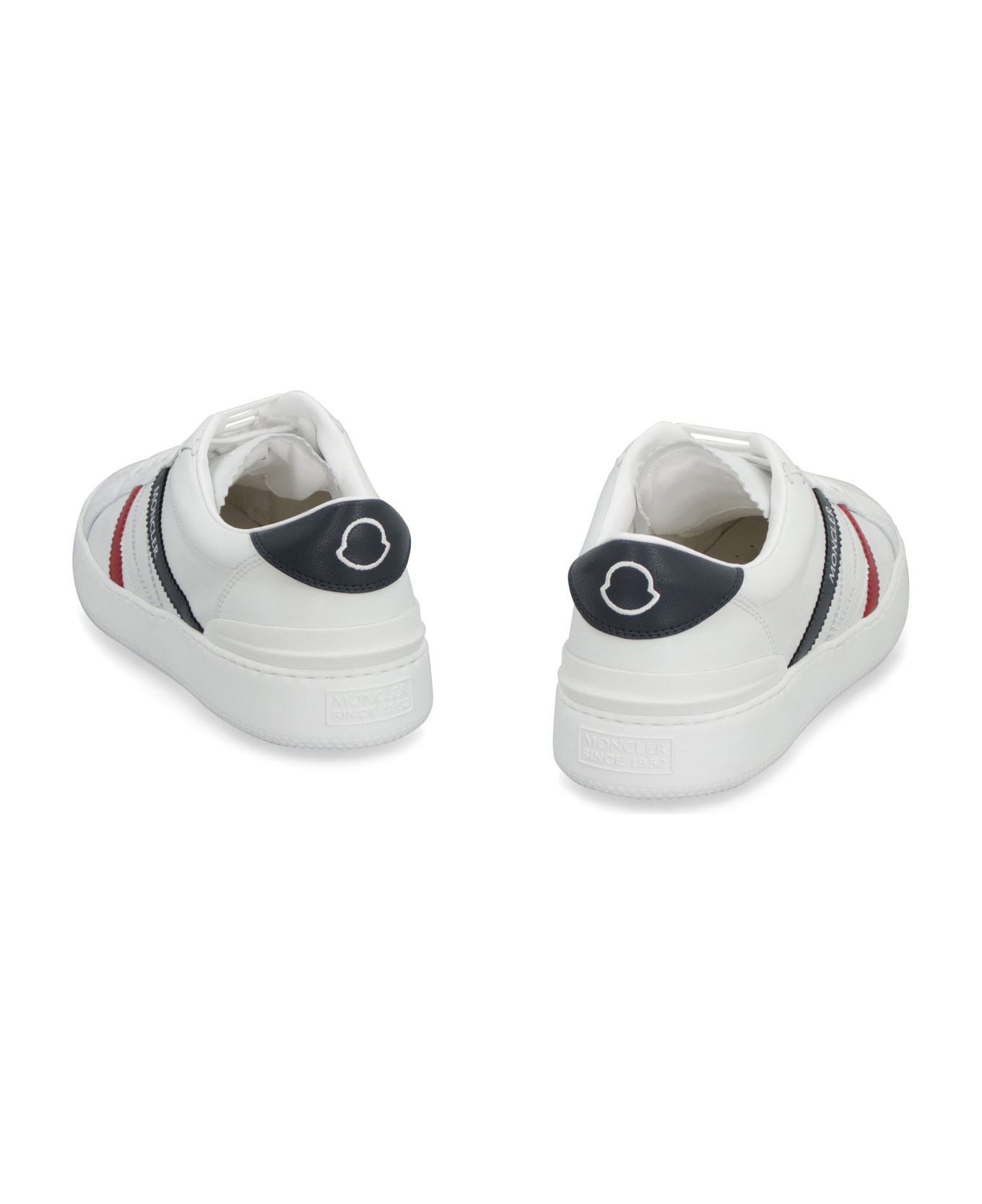 Moncler Monaco Leather Low-top Sneakers - Bianco
