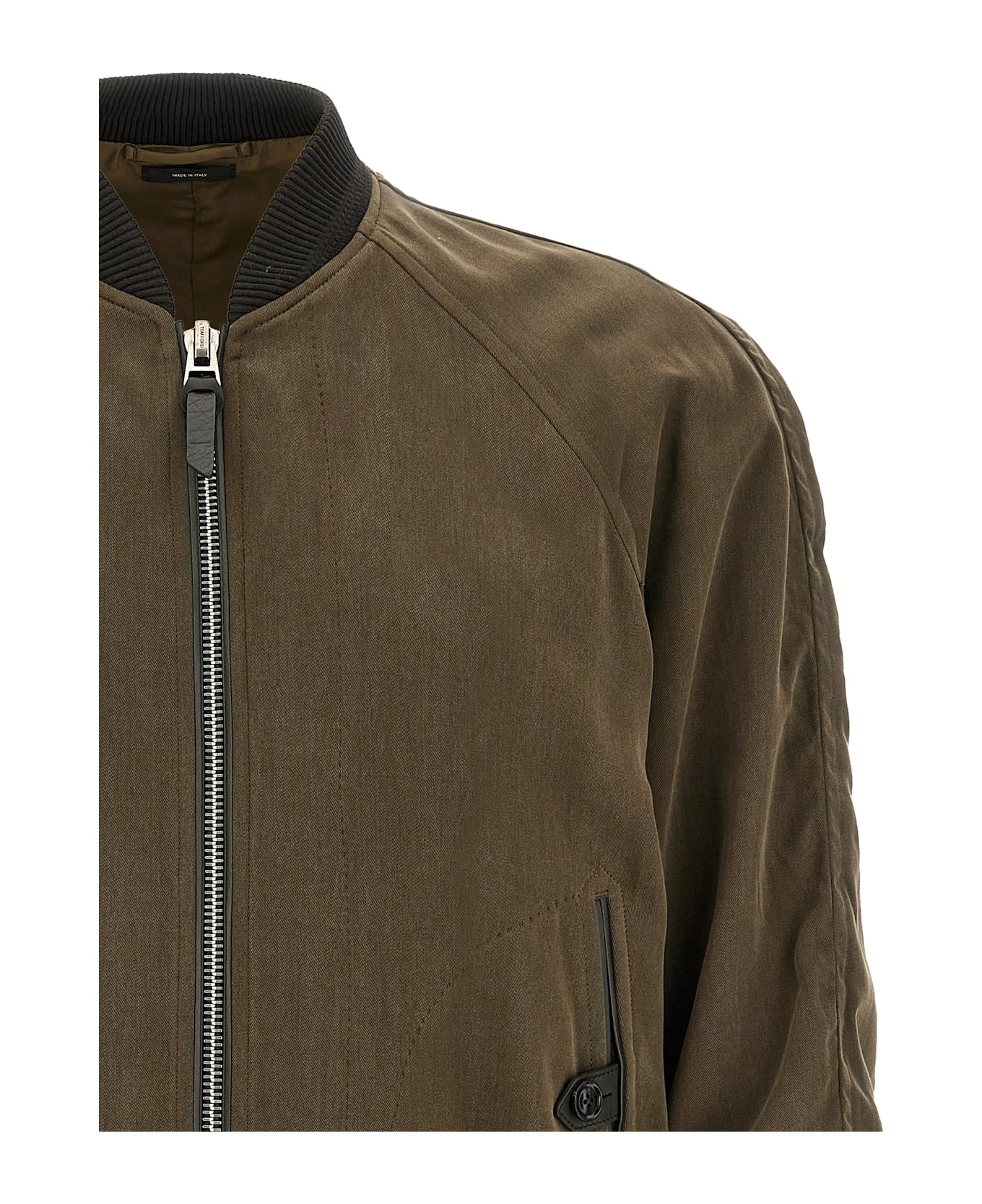 Tom Ford Gabardine Fluid Bomber Jacket - Brown