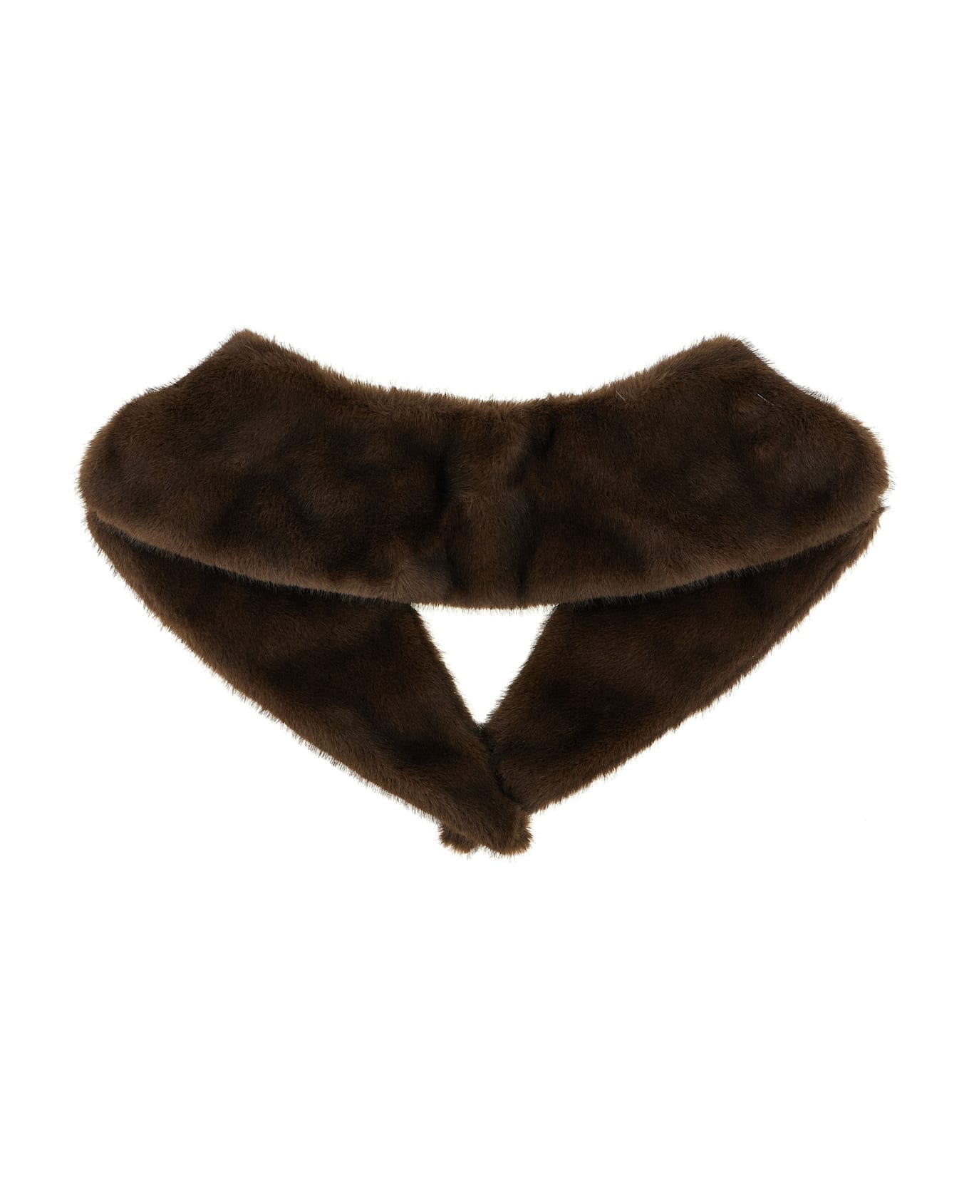 Parosh Eco Fur Neck - Brown