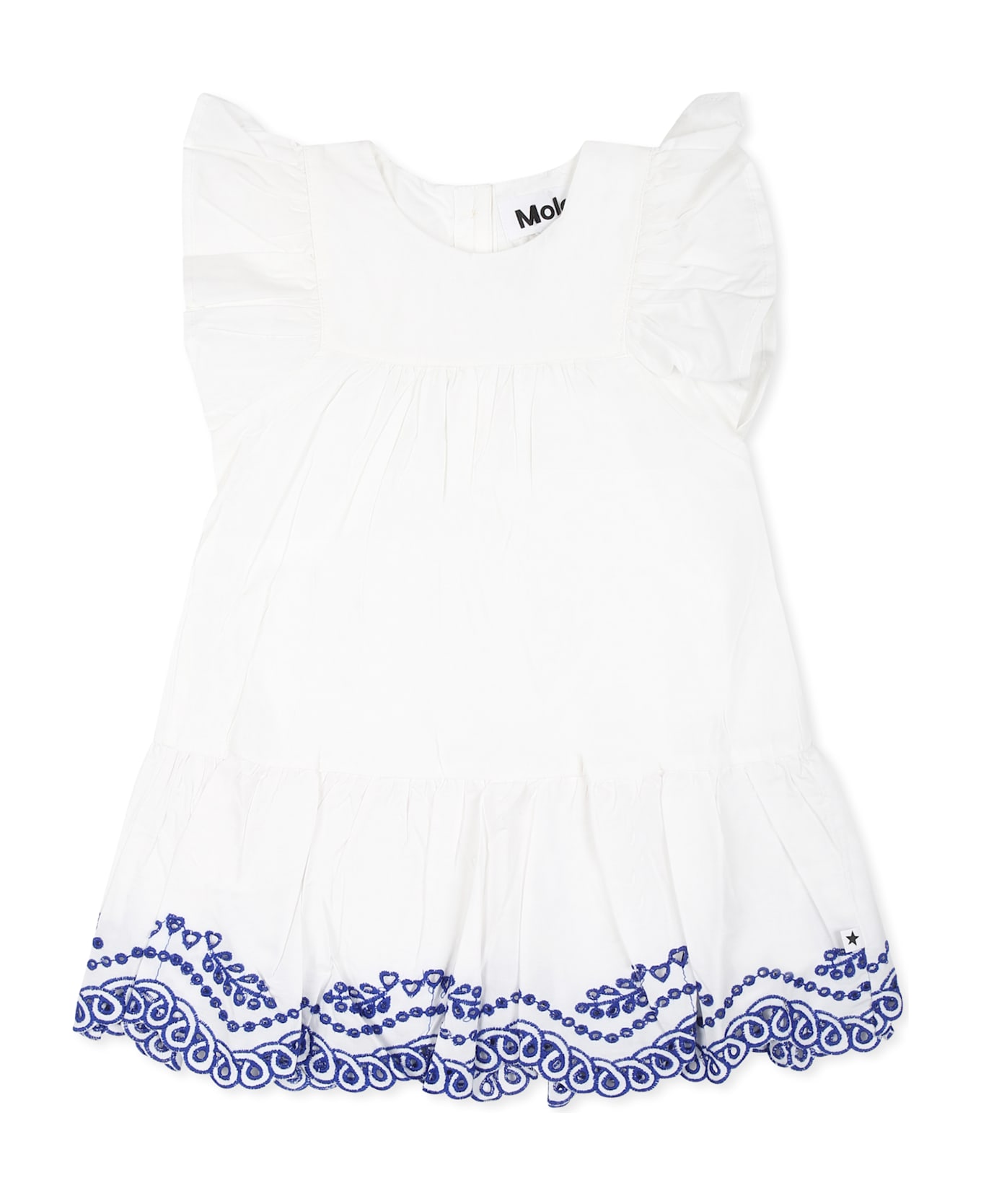 Molo White Dress For Baby Girl - White
