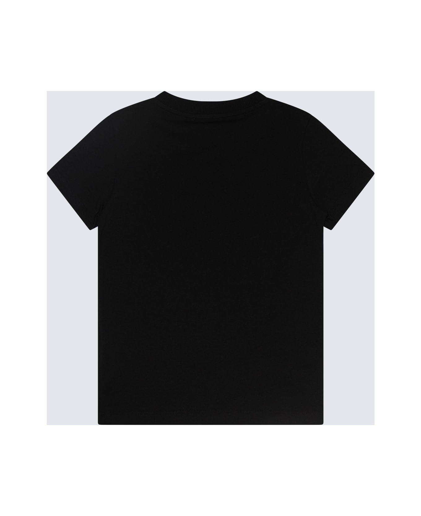 Moschino Black And White Cotton T-shirt - Black