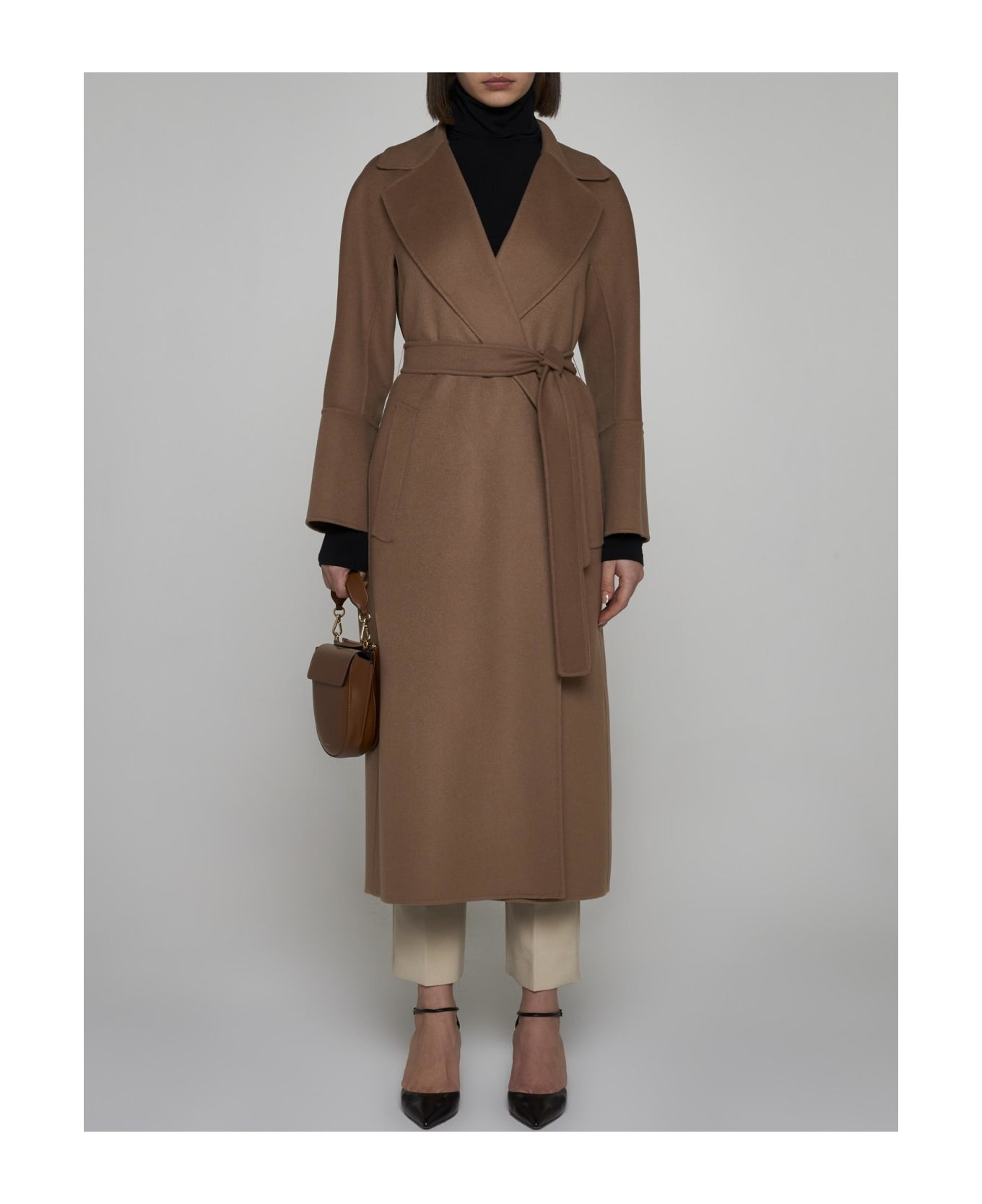 'S Max Mara Elisa Belted Wool Coat - Perfect Camel