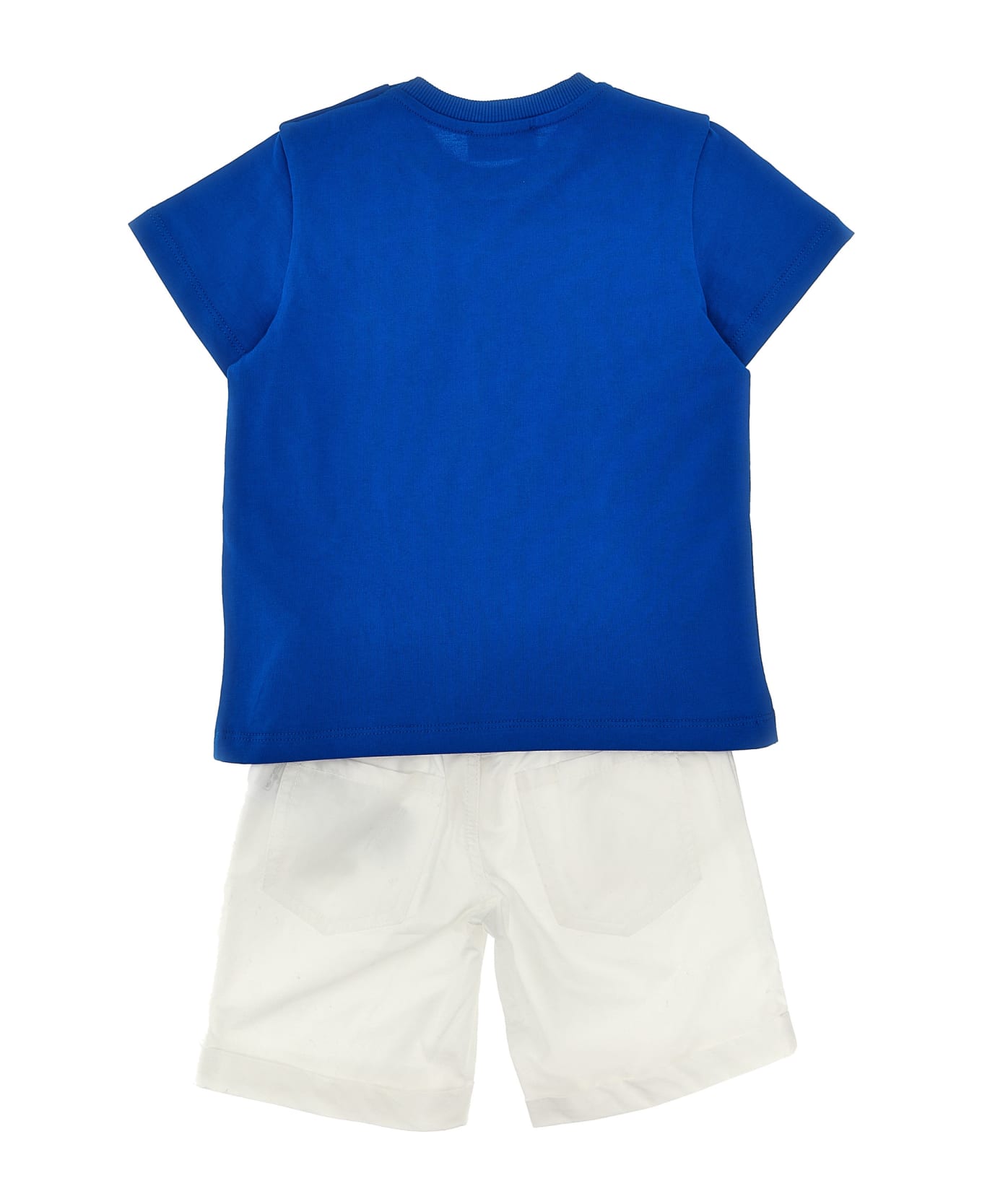 Moschino T-shirt + Logo Embroidery Shorts - Blue