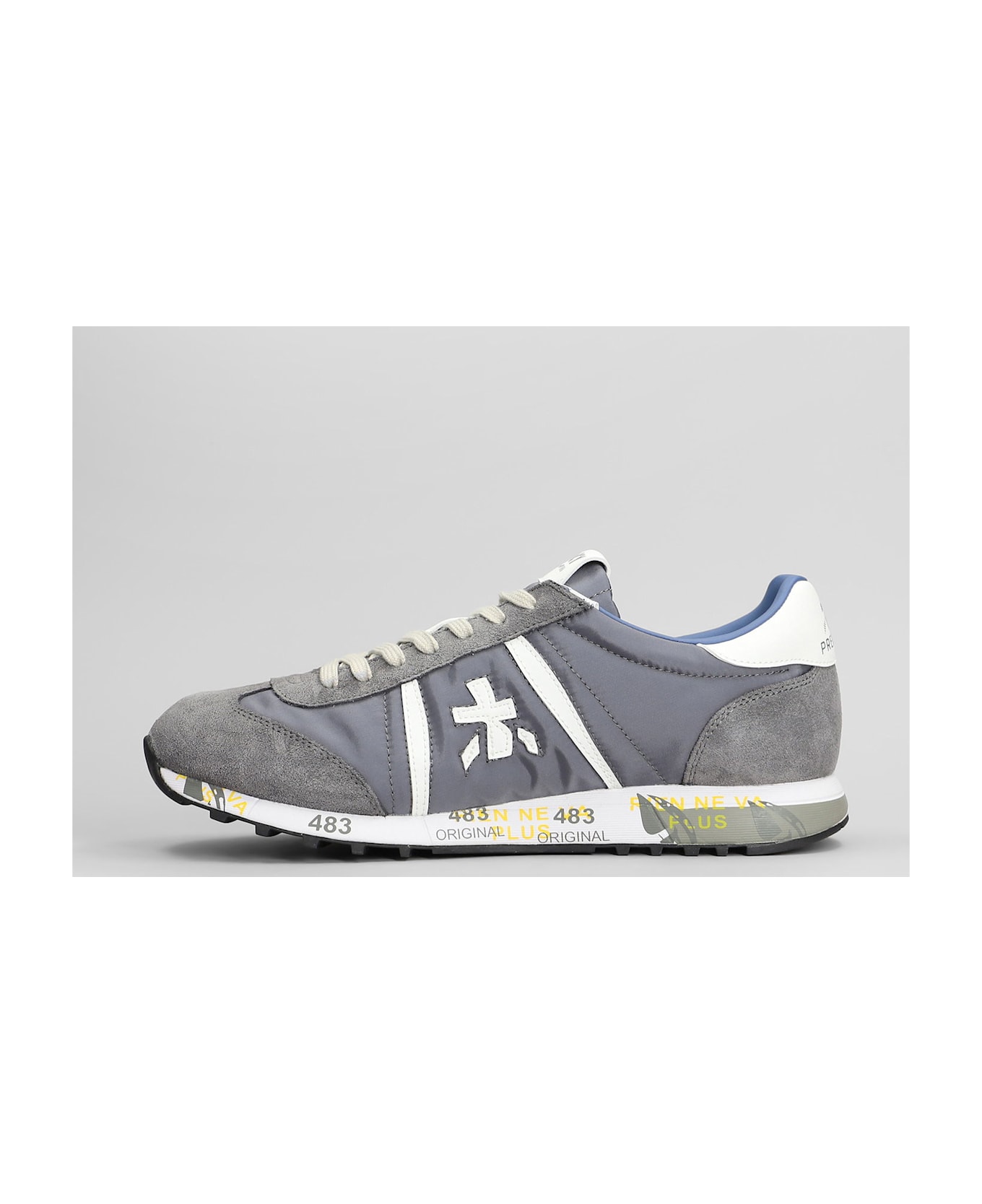 Premiata Lucy Sneakers In Grey Suede And Fabric - grey