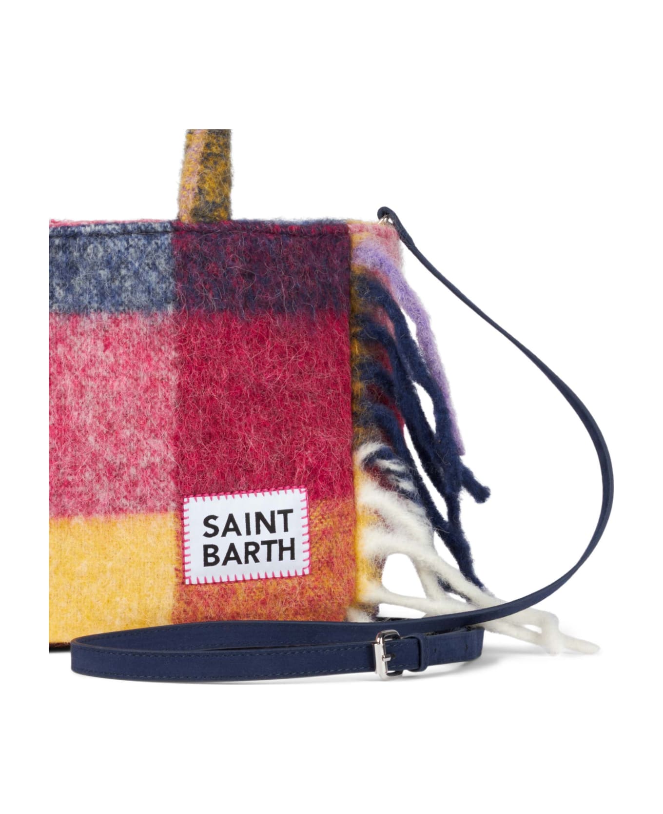 MC2 Saint Barth Colette Blanket Handbag With Check Print - MULTICOLOR