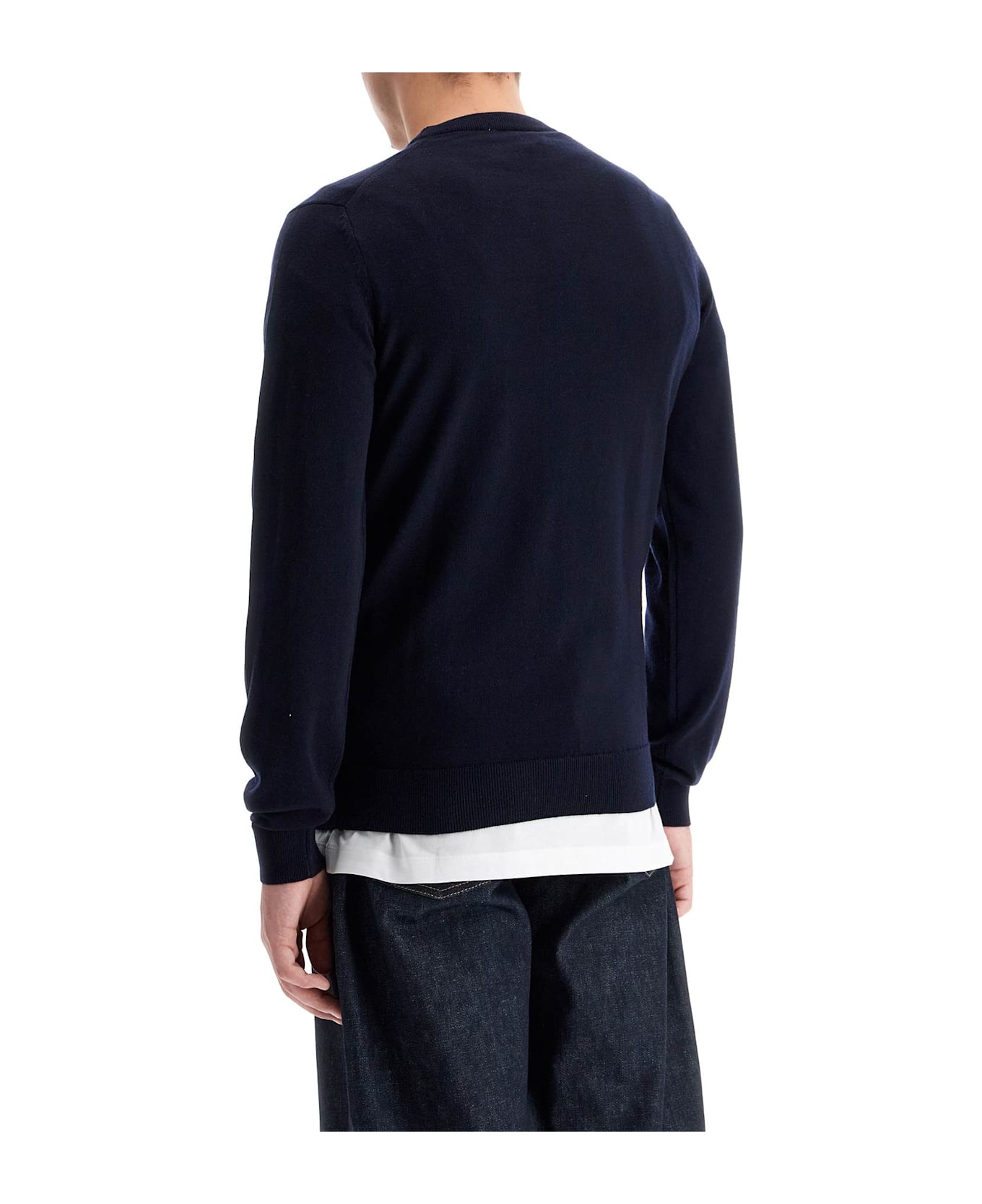 Lacoste Wool Crewneck Pullover - BLUE NAVY (Blue)