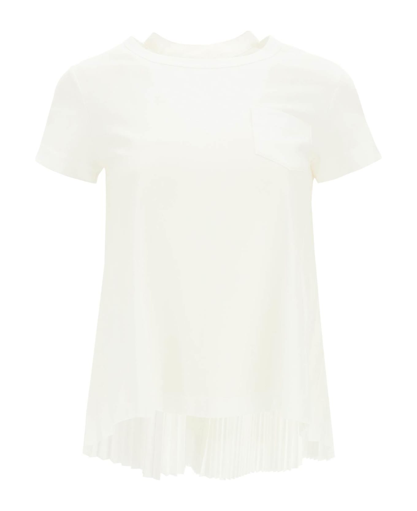 Sacai Hybrid T-shirt - WHITE (White)
