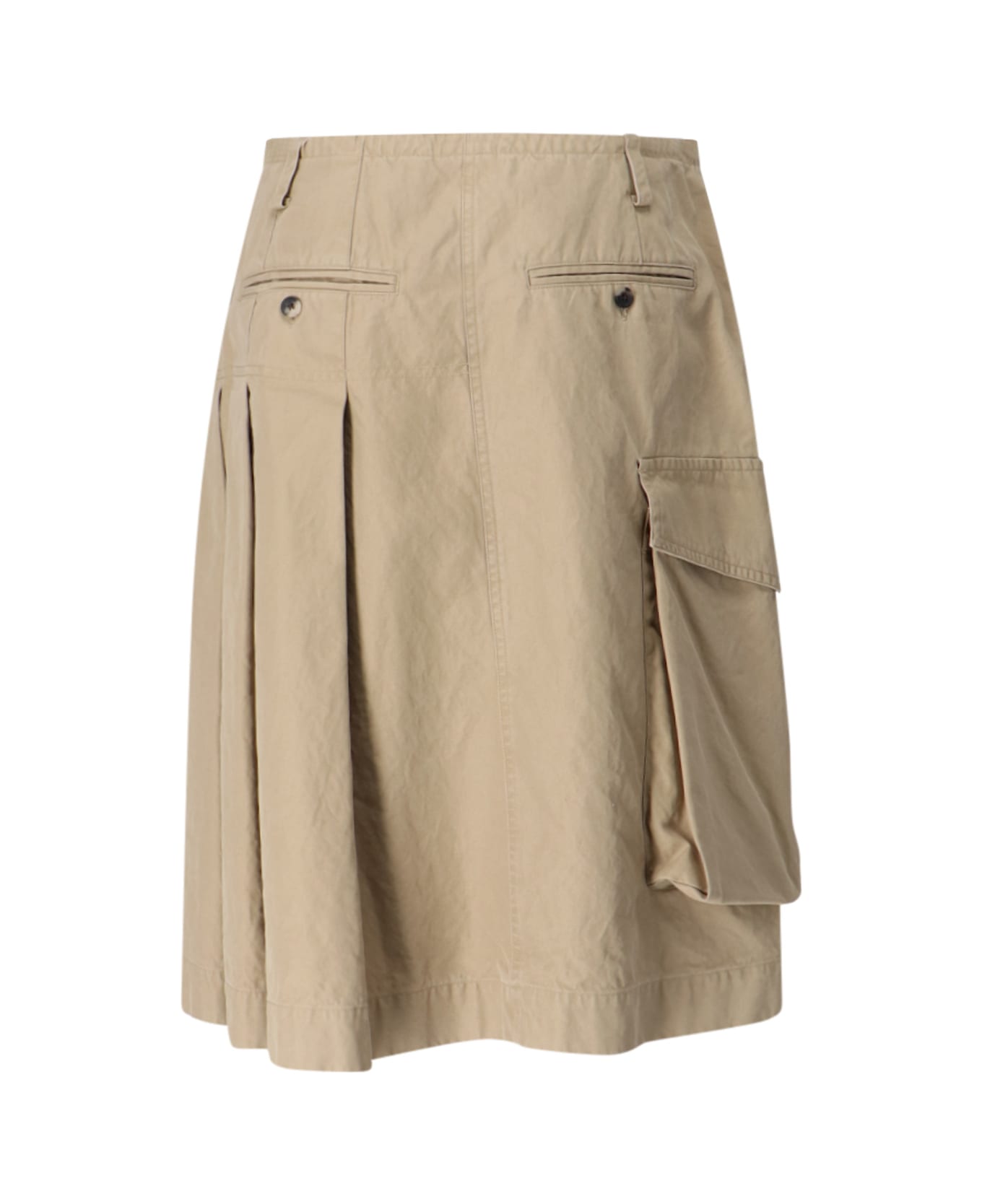 Dries Van Noten Kilt Design Skirt - Beige