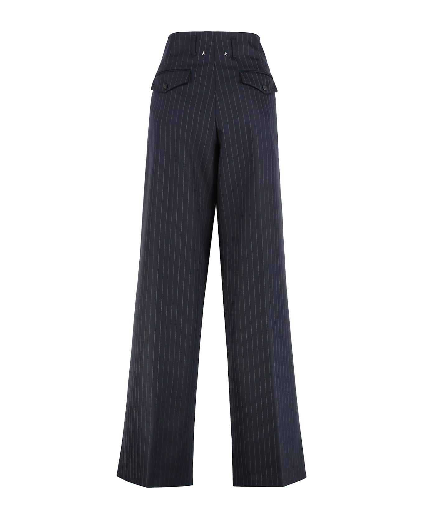 Golden Goose Tailored Pants In Virgin Wool - blue