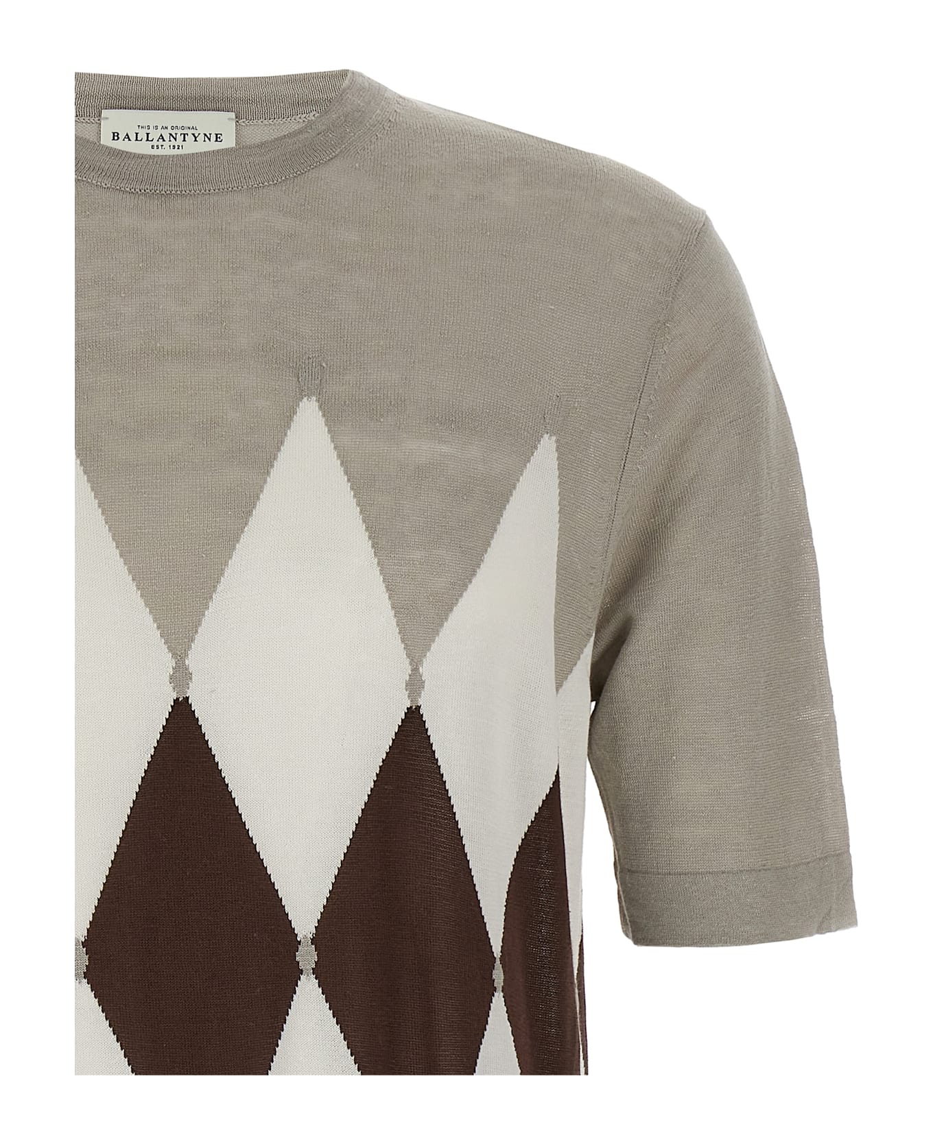 Ballantyne 'argyle' T-shirt - Gray