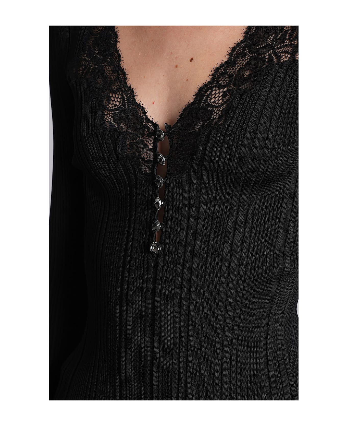 self-portrait Topwear In Black Viscose - black