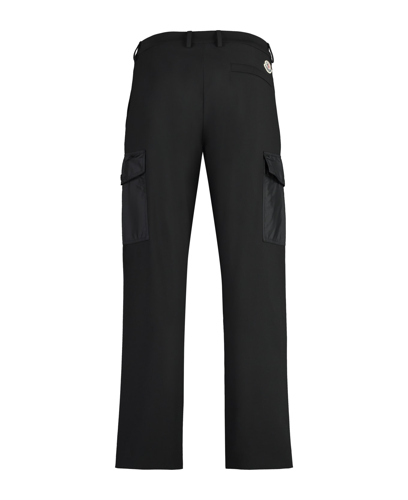 Moncler Black Jersey Cargo Trousers - Black