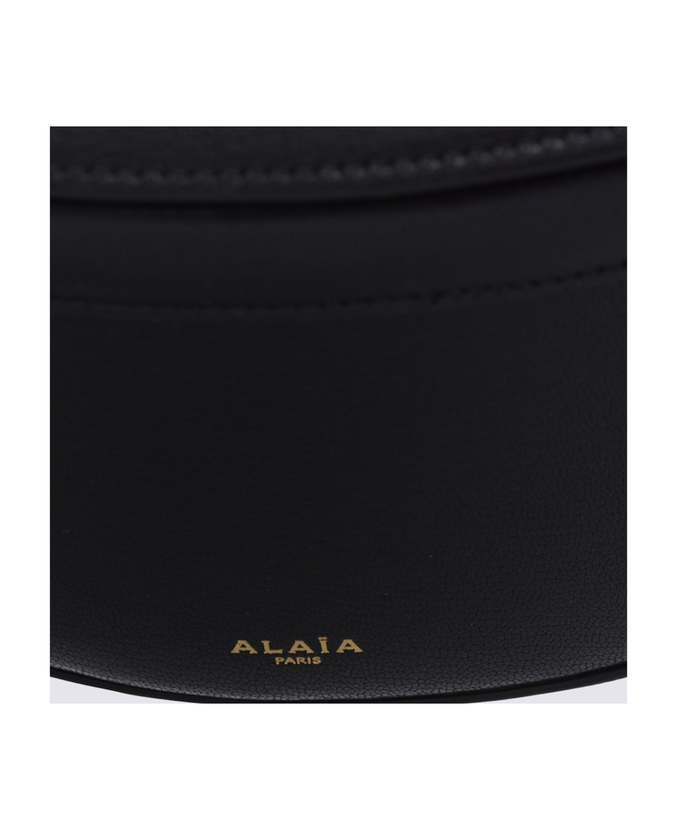 Alaia Black Leather Crossbody Bag - Black