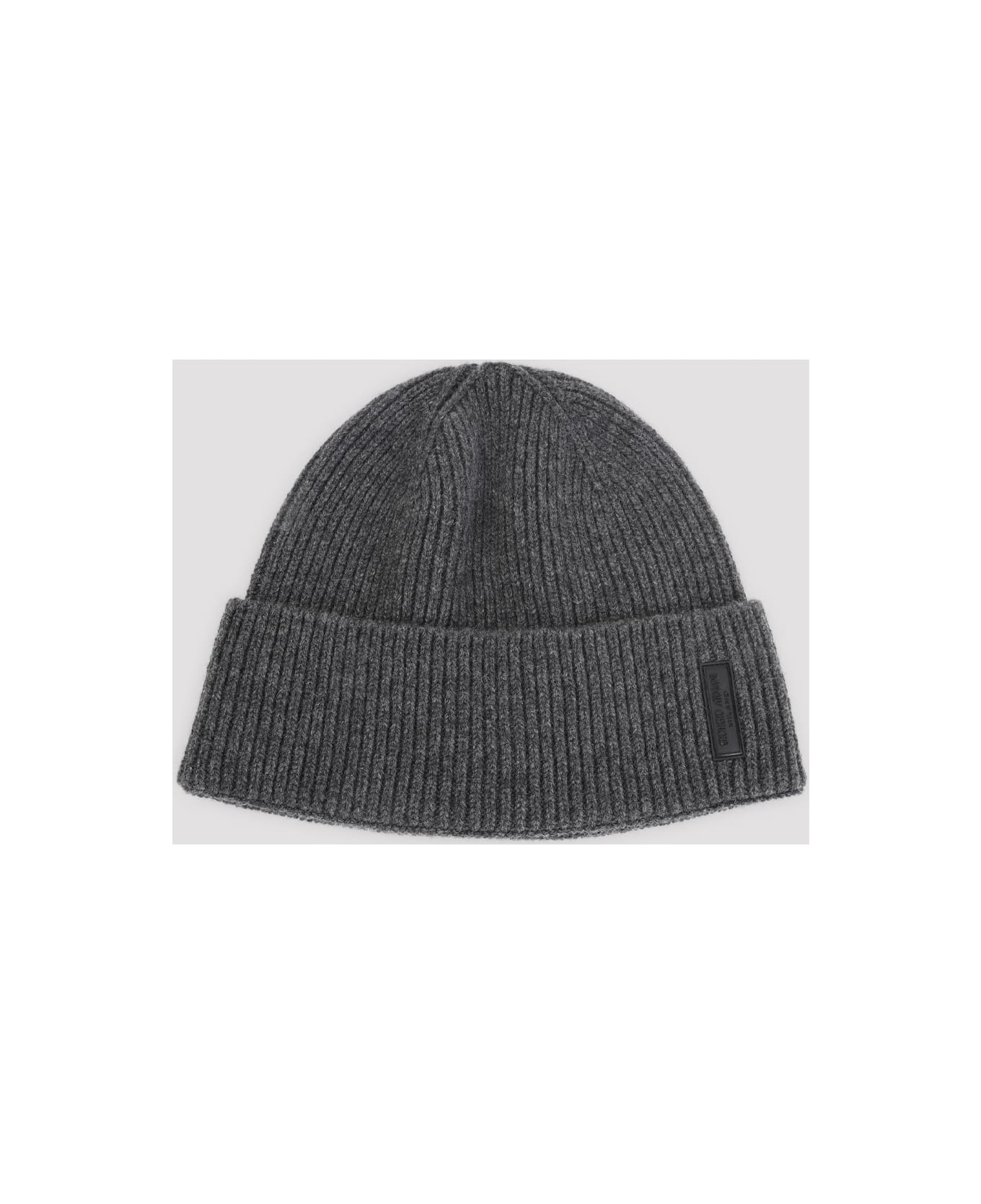 Giorgio Armani Beanie Hat - Anthracite Melange