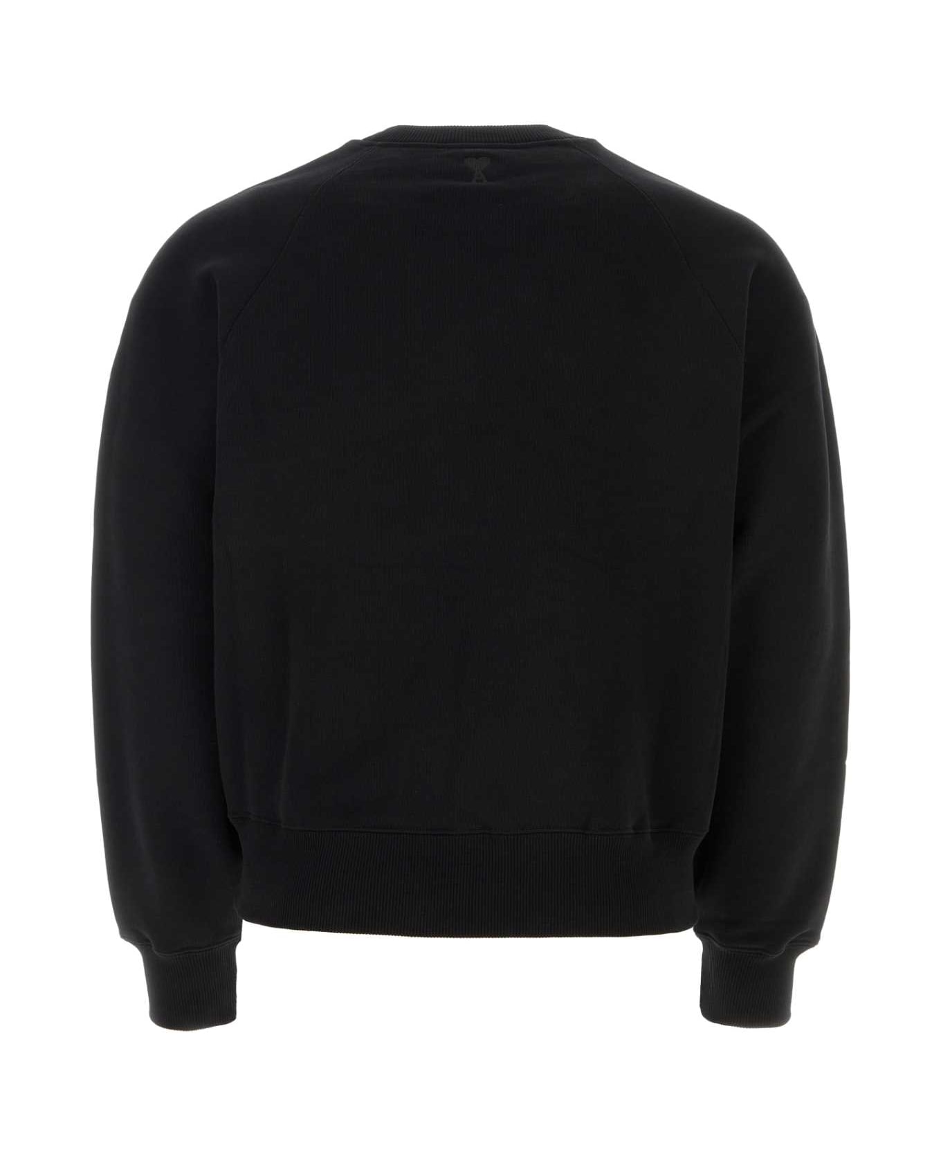 Ami Alexandre Mattiussi Black Stretch Cotton Sweatshirt - Black フリース