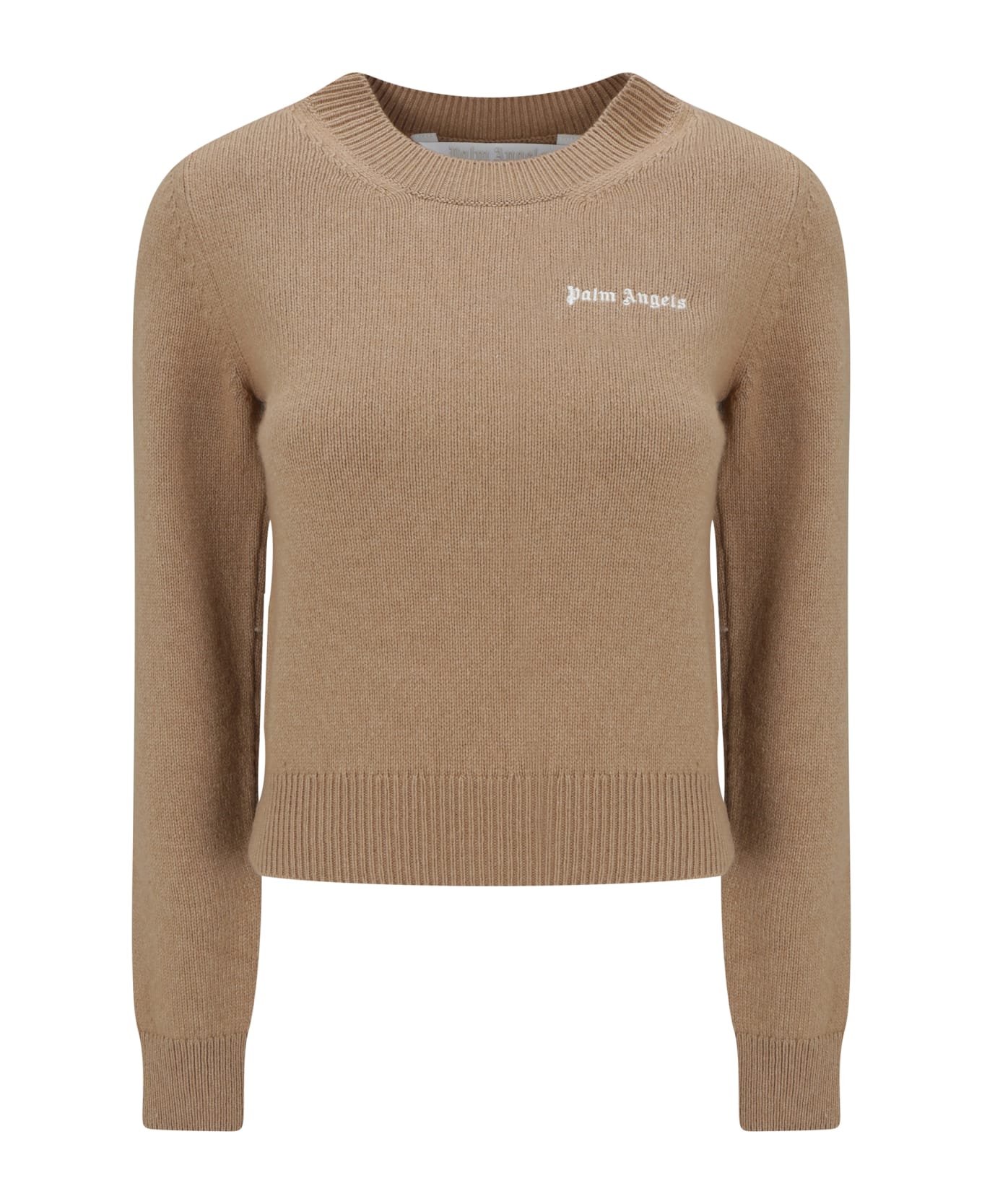 Palm Angels Classic Logo Sweater - Camel Off
