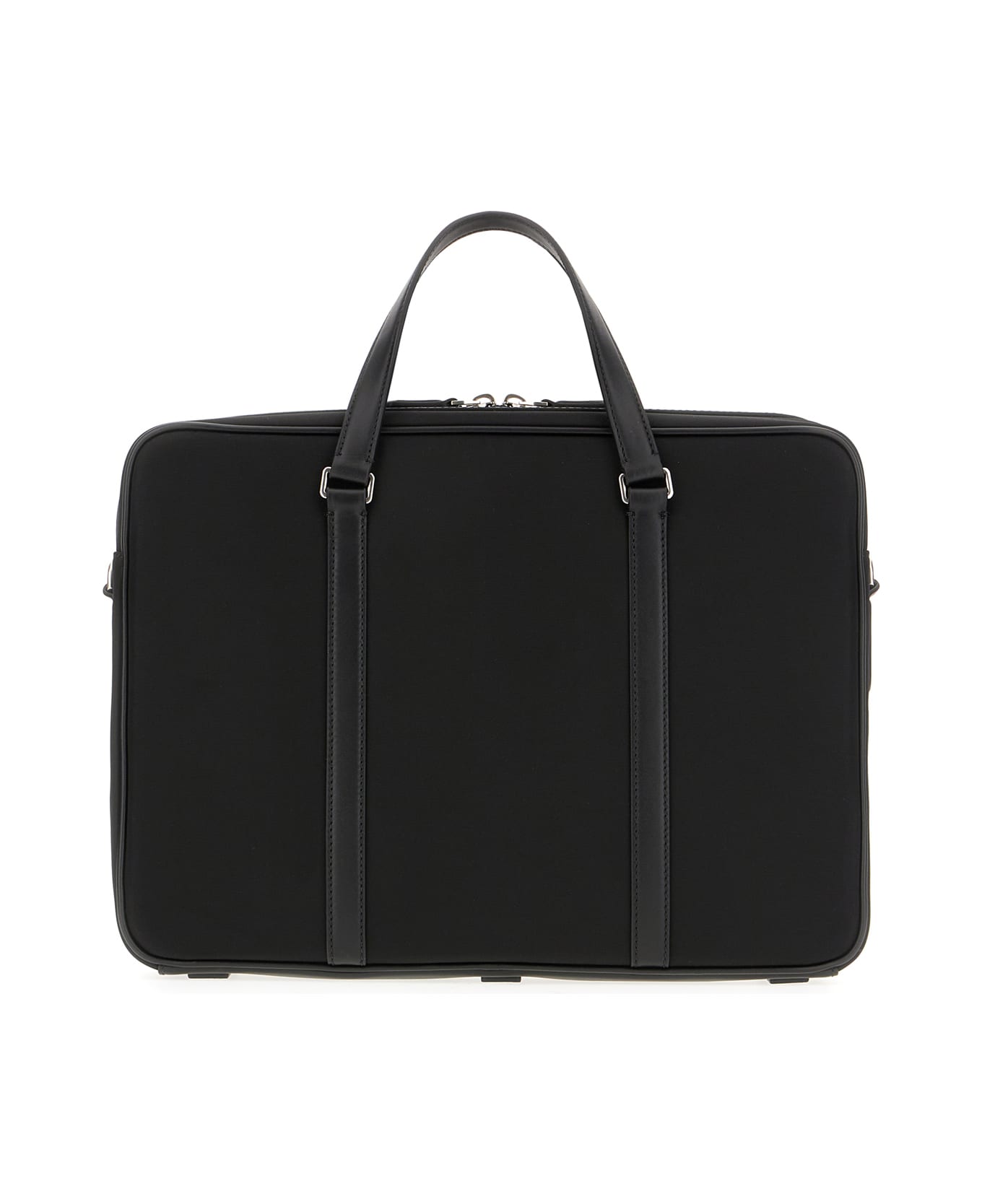 Bally Black Fabric Briefcase - Black