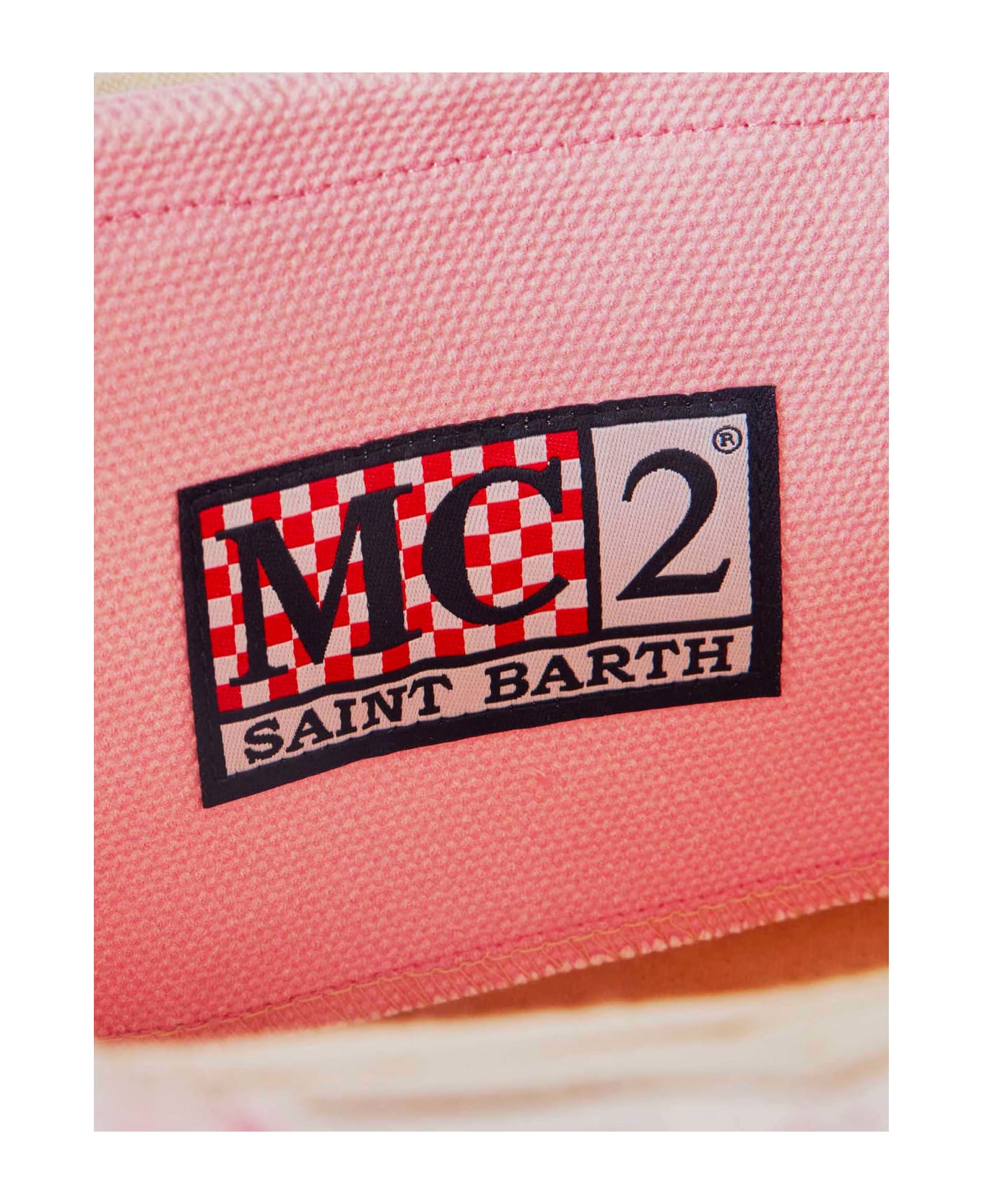 MC2 Saint Barth Colette Pink Cotton Canvas Handbag With Fiorucci Angels Print | Fiorucci Special Edition - PINK