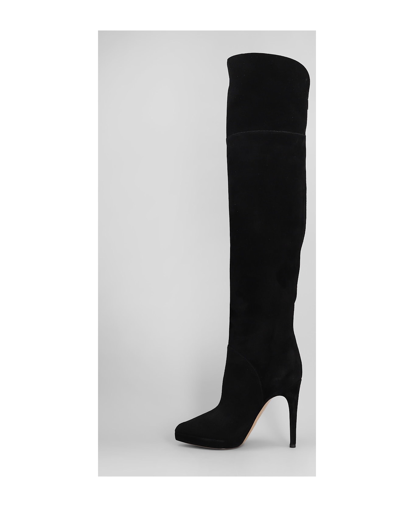 Casadei High Heels Boots In Black Suede - black