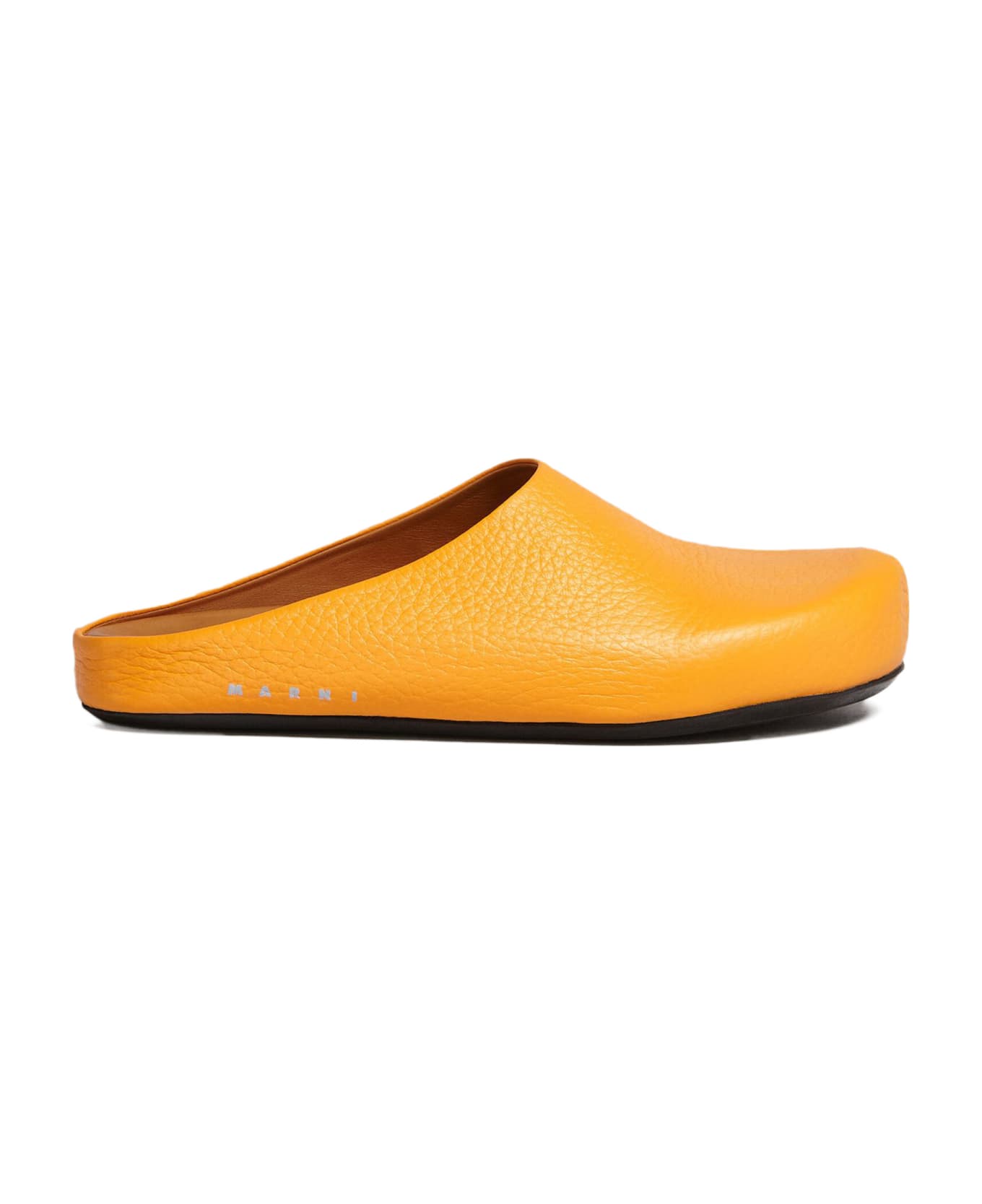 Marni Orange Leather Fussbett Sabot - Arancio