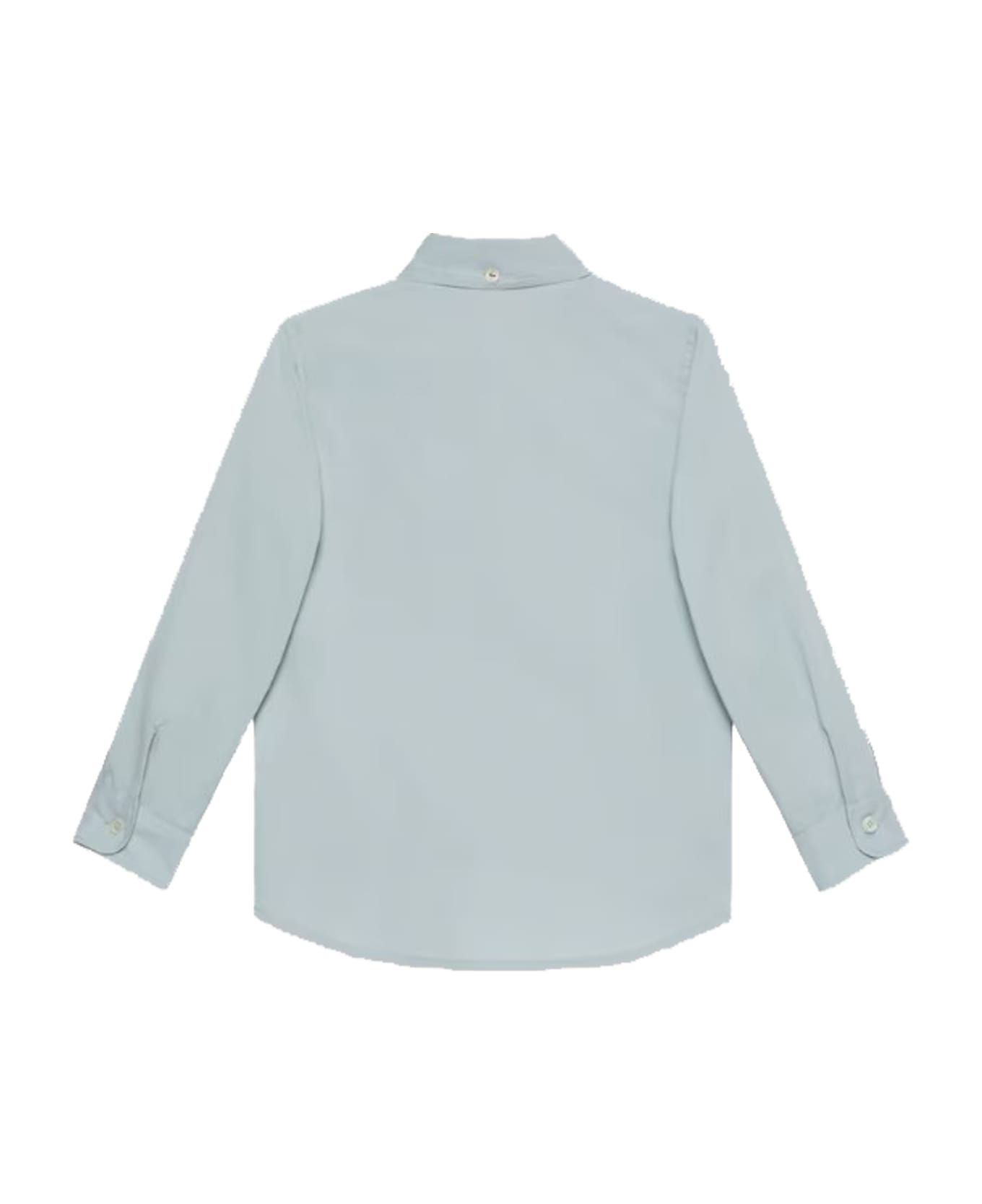Gucci Cotton Shirt With Embroidery - Light blue