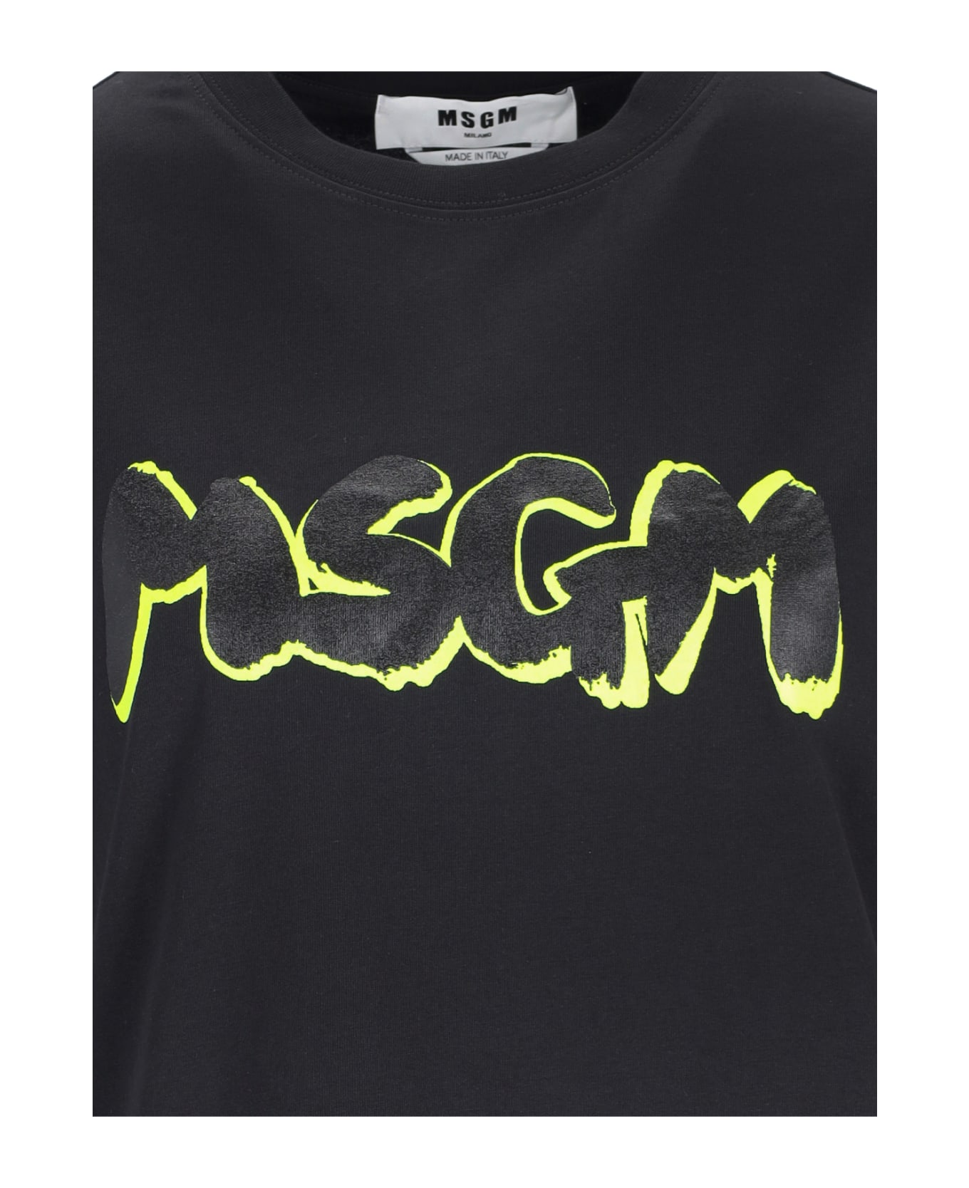MSGM T-shirt Logo Msgm - Black   Tシャツ